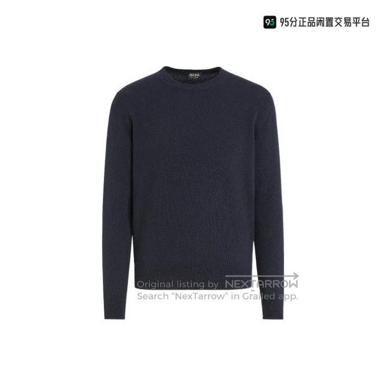 Ermenegildo Zegna Zegna FW22 Solid Crew Neck Pullover Sweater. Size US L / EU 52-54 / 3 - 1 Thumbnail