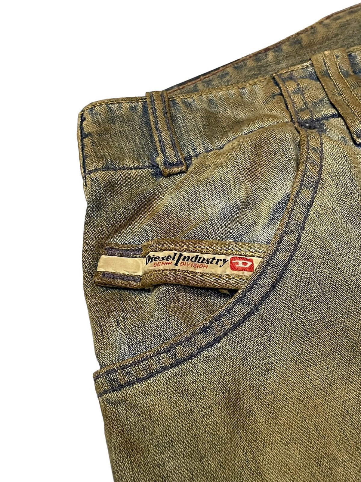 Diesel × Hysteric Glamour Vintage Diesel TrompeL’oeil Loose Baggy Mud Wash Jeans Size US 33 - 14 Thumbnail