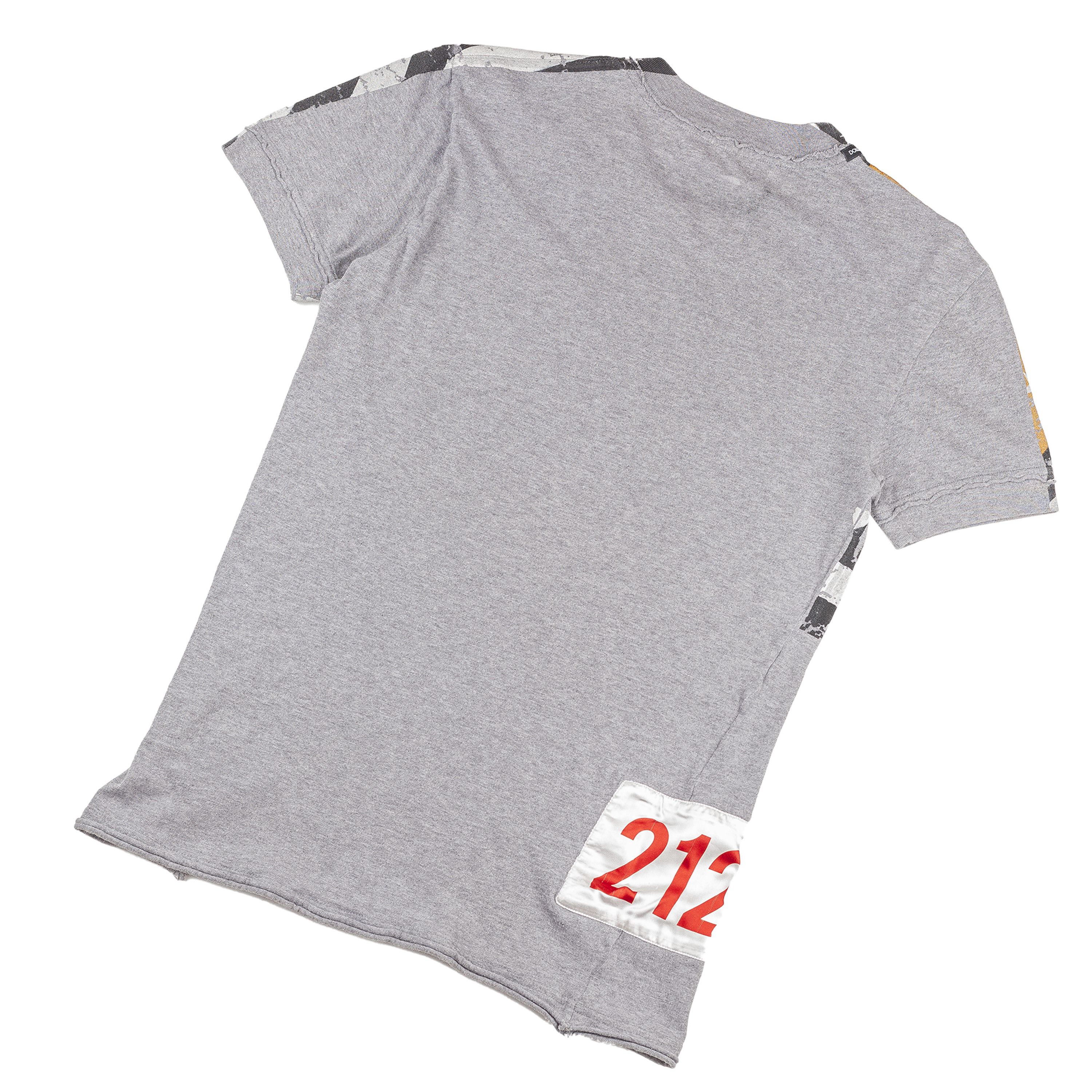 Dolce & Gabbana Dolce & Gabbana Vintage Grey Distressed US Flag T-Shirt (S) Size S / US 4 / IT 40 - 3 Thumbnail