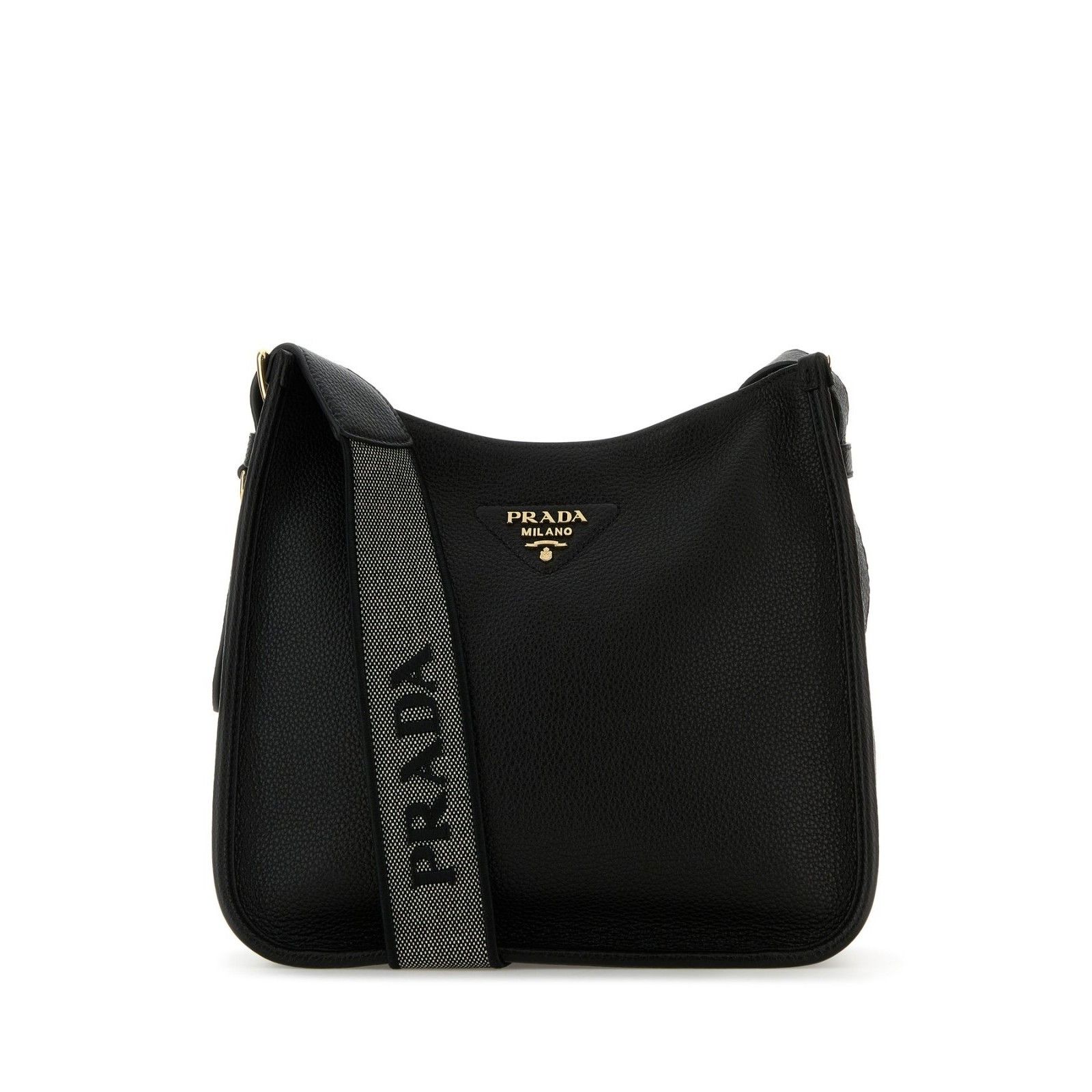 Prada PRADA Black Leather Shoulder Bag New And Authentic Size ONE SIZE - 1 Thumbnail