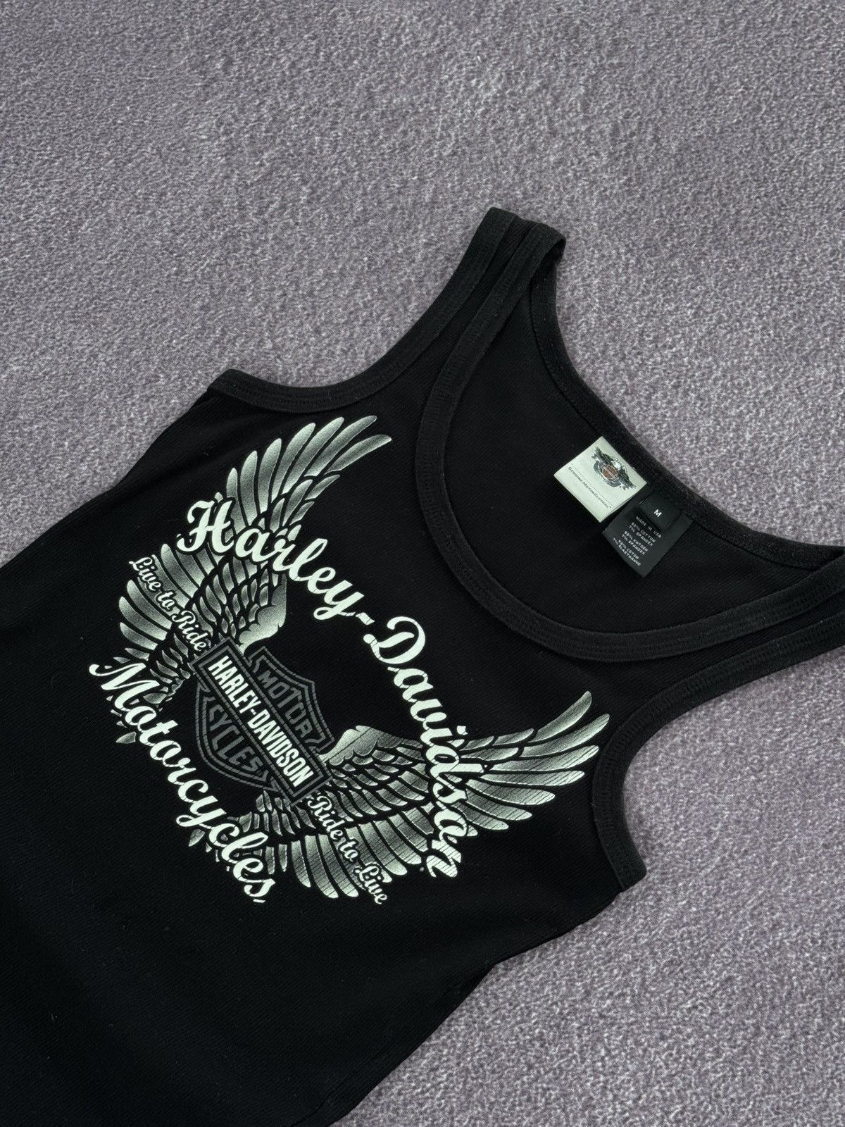 Harley Davidson 00’s Harley Davidson Y2K Printed Grunge Tank Top Size M / US 6-8 / IT 42-44 - 8 Thumbnail