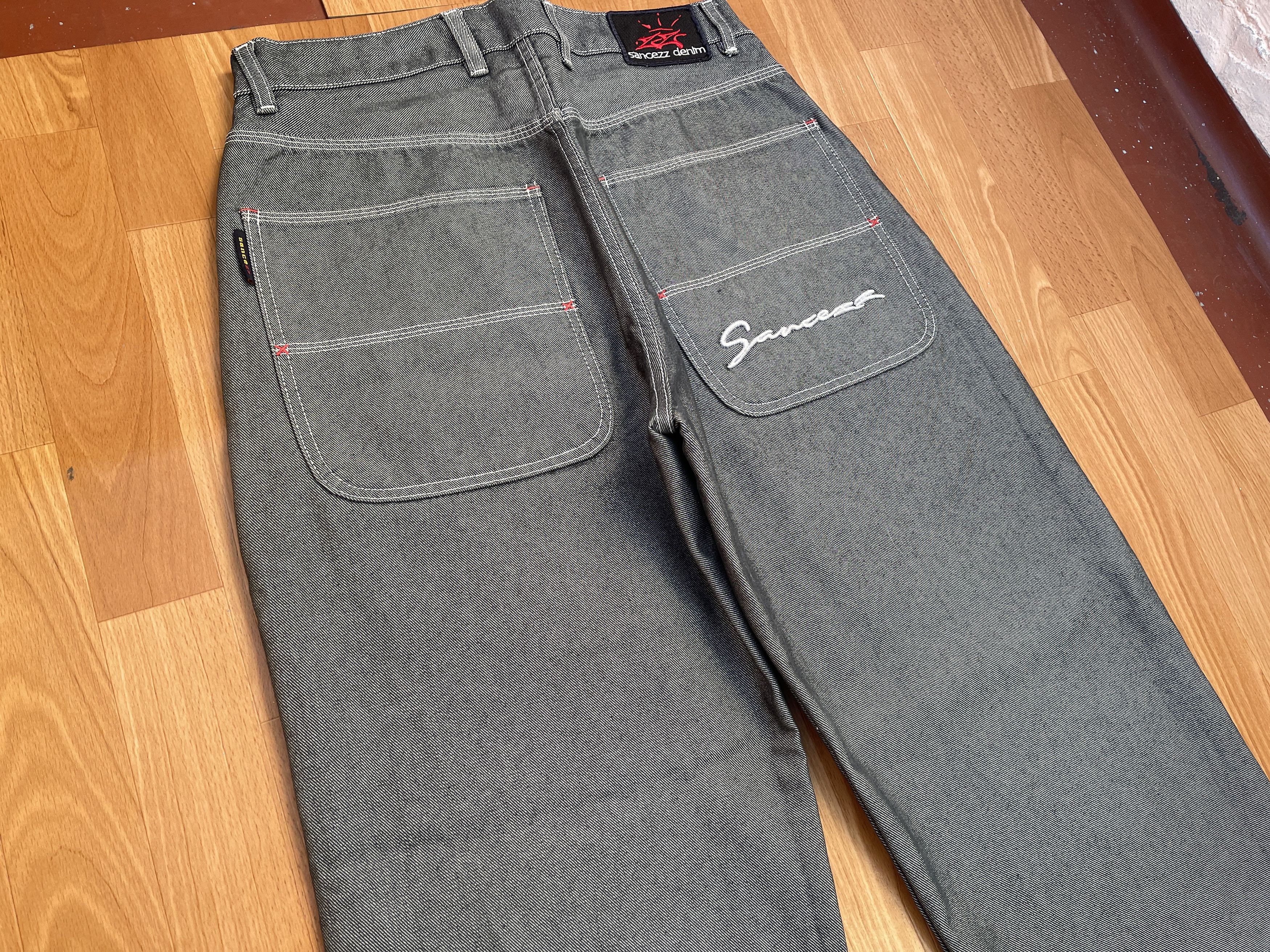 Other Sancezz jeans, shiny, vintage baggy, silver, metallic Y2K 32 Size US 32 / EU 48 - 5 Thumbnail