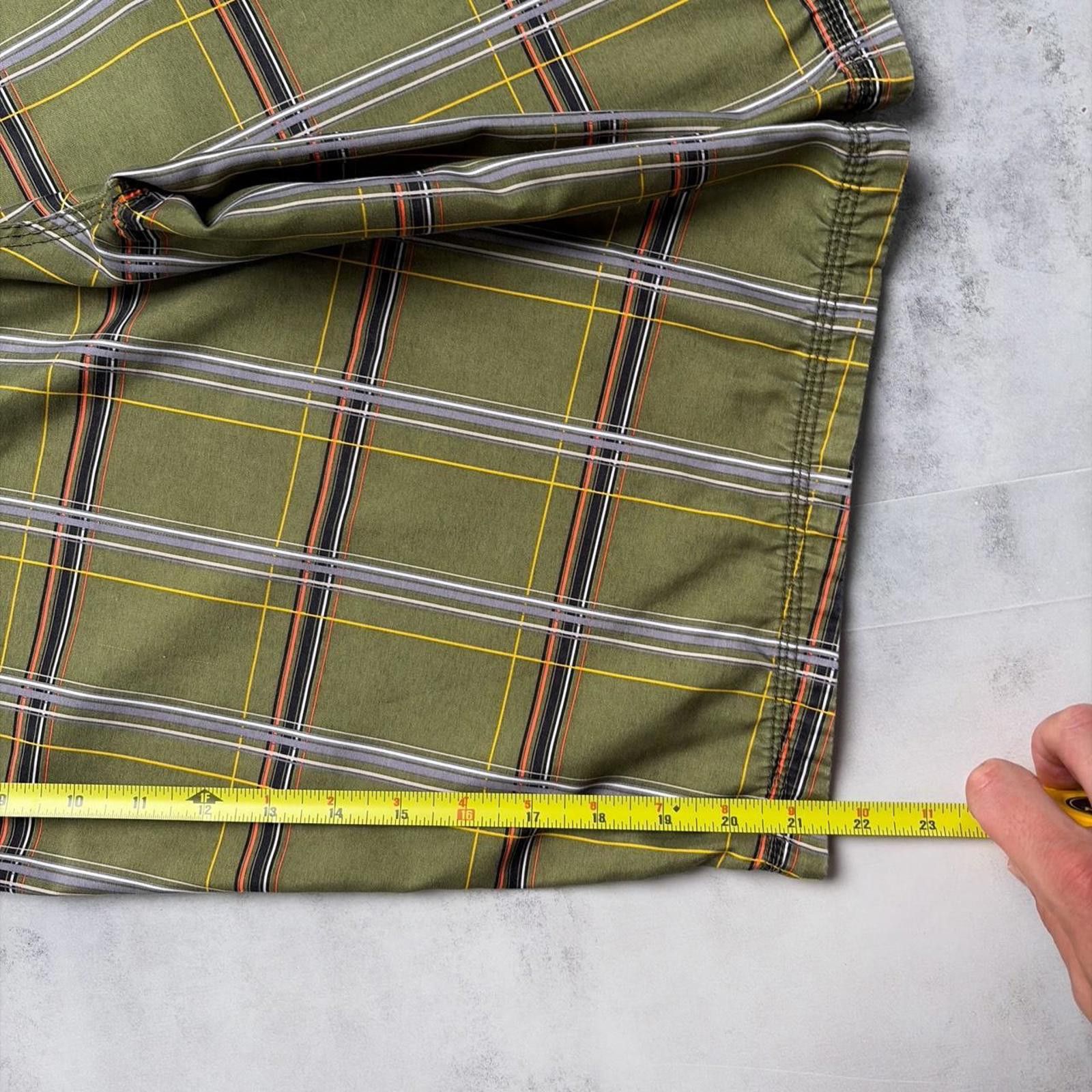 Hurley Y2K Green Hurley Grunge Plaid Baggy Surf Board Shorts Size US 34 / EU 50 - 7 Thumbnail