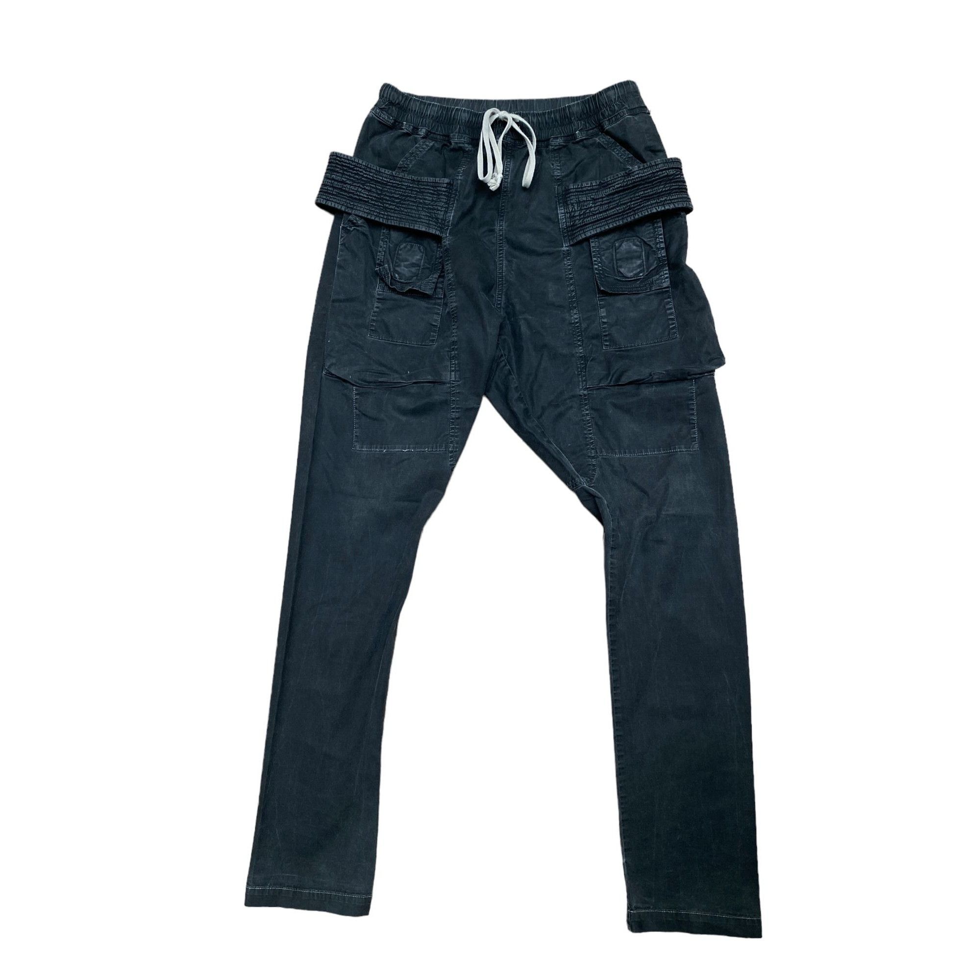 image of Rick Owens x Rick Owens Drkshdw Ss 2014 Black Mineral Cargo Pants, Men's (Size 30)