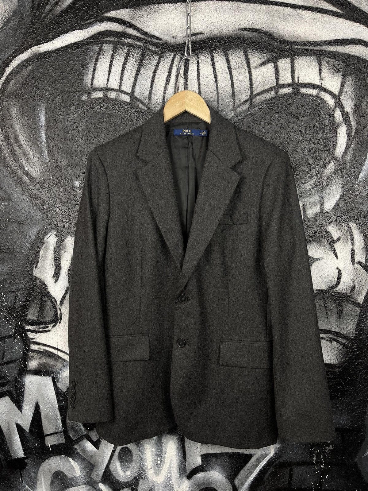 Polo Ralph Lauren Polo Ralph Lauren Grey Wool Blazer Jacket Women’s Size 4 Size S / US 4 / IT 40 - 2 Thumbnail