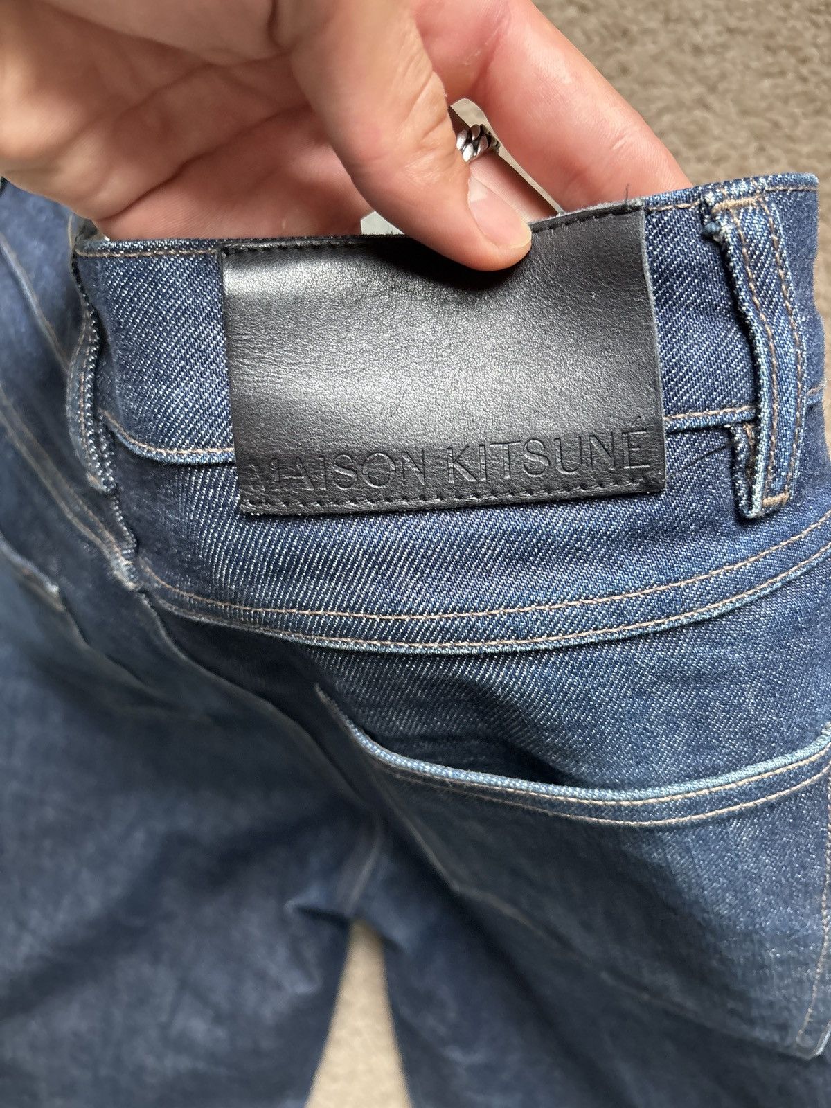 Maison Kitsune Maison Kitsune Raw selvedge denim Size US 31 - 3 Thumbnail