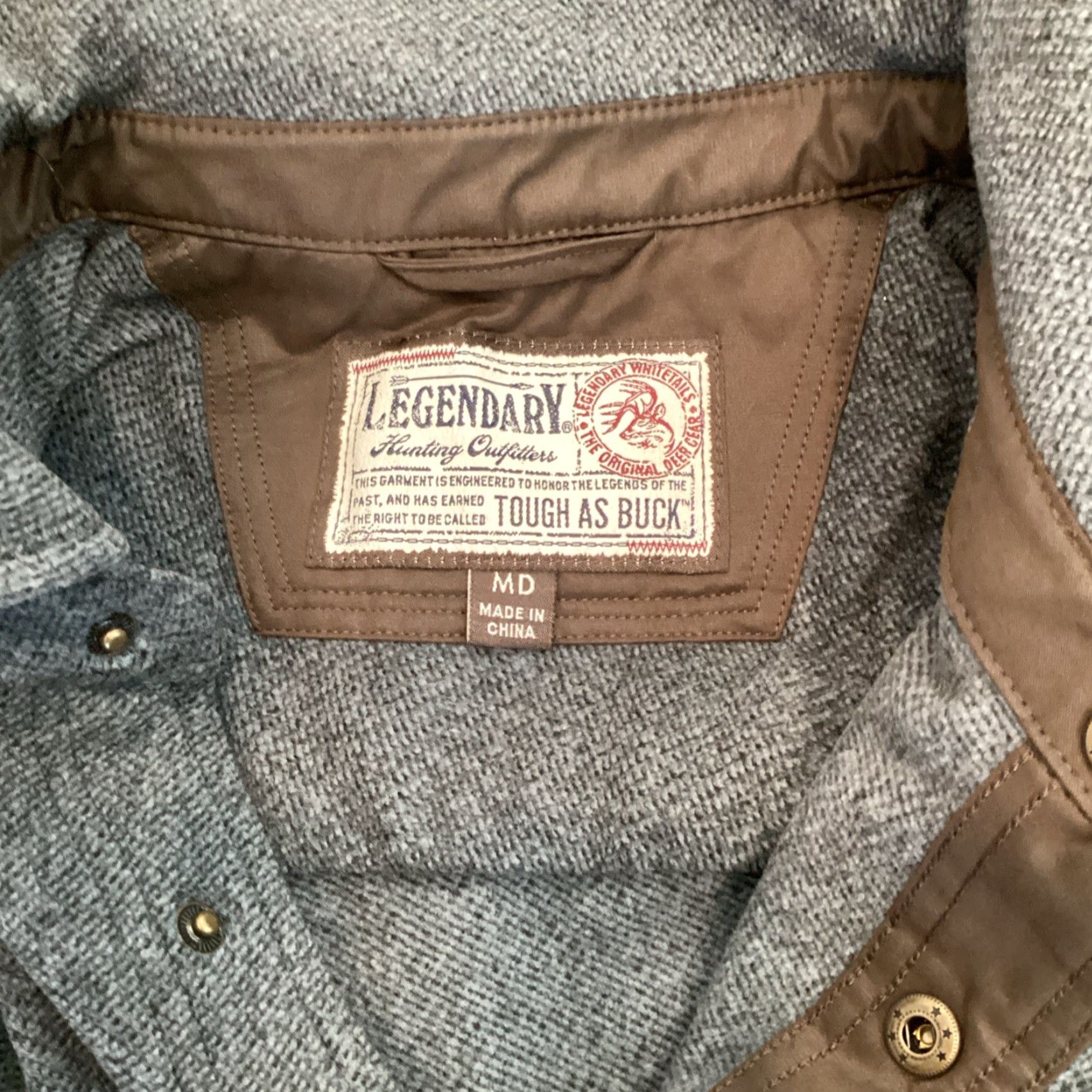 Vintage Legendary Whitetails Blue Jacket Men's Medium Wool Insulated Hunting Overcoat Regular Fit Size US M / EU 48-50 / 2 - 5 Thumbnail