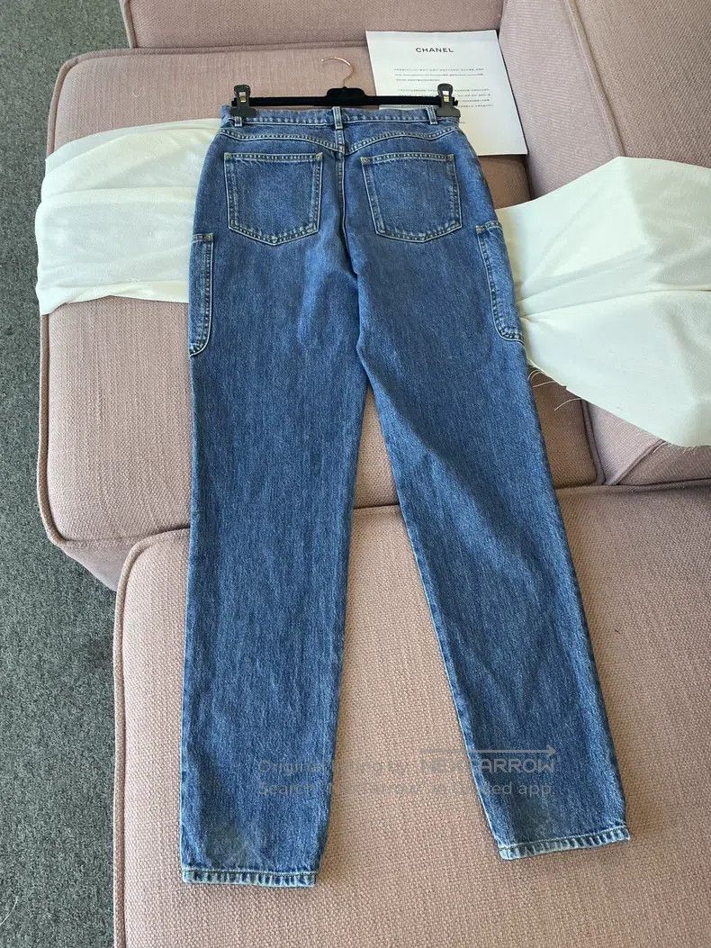 Chanel Chanel 22k blue gemstone buckle jeans Size 24" / US 00 / IT 34 - 2 Thumbnail