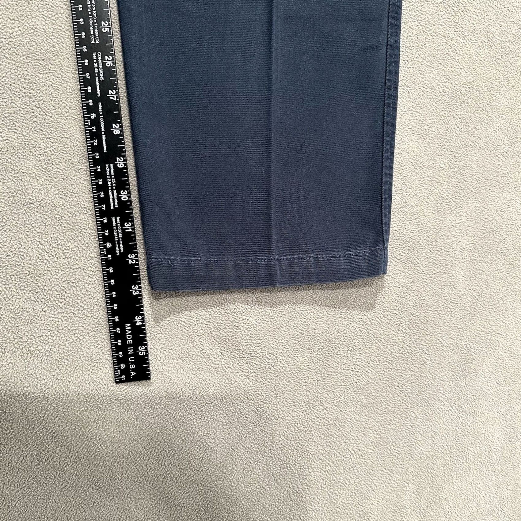 Dockers DOCKERS Khakis Pants Mens 34 Navy Blue Classic Straight Belted Pleated 5-Pocket Size 33x34 EUC Size US 34 / EU 50 - 7 Thumbnail