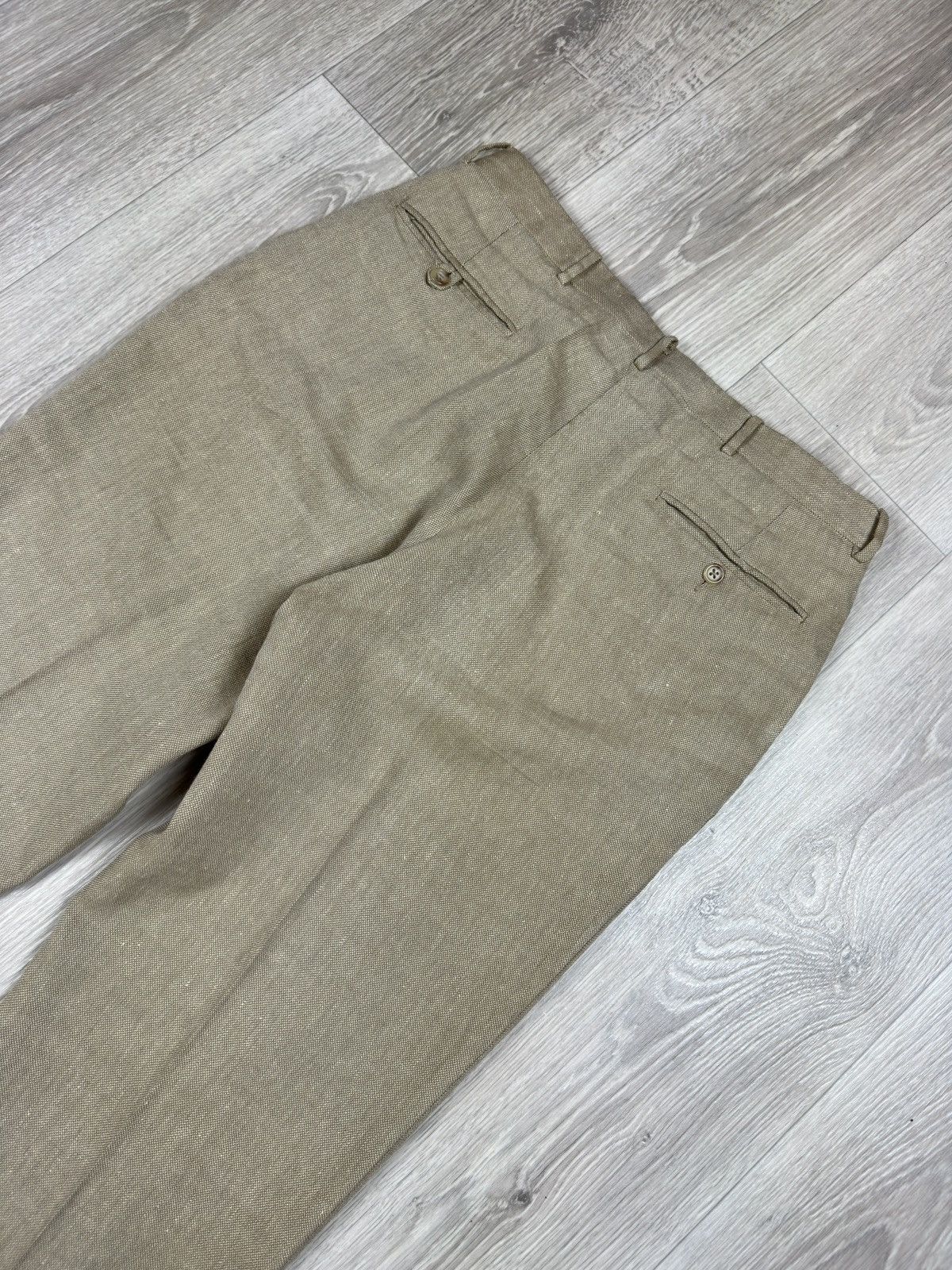 Polo Ralph Lauren Vintage Polo Ralph Lauren Beige Trousers Pants Made in Italy Size 34R - 11 Thumbnail