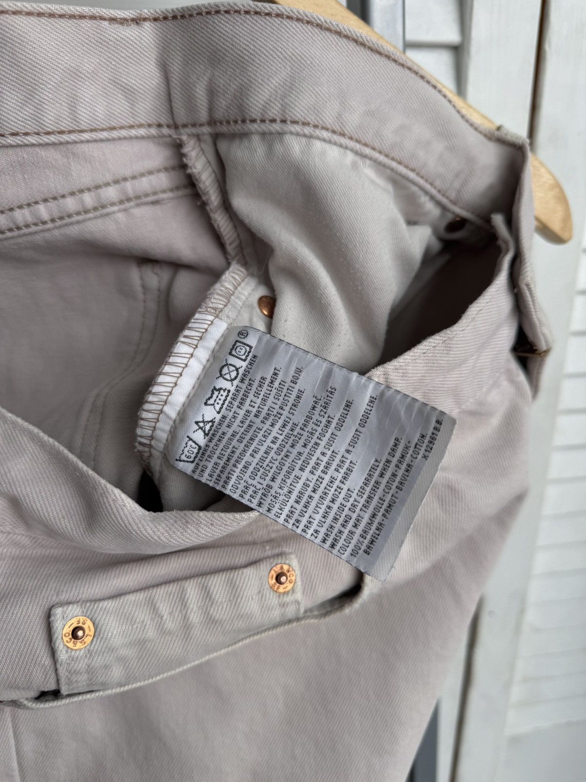 Levi's Vintage Levi’s 615 Orange Tab USA Beige Straight Jeans 36x32 Size US 36 / EU 52 - 10 Thumbnail