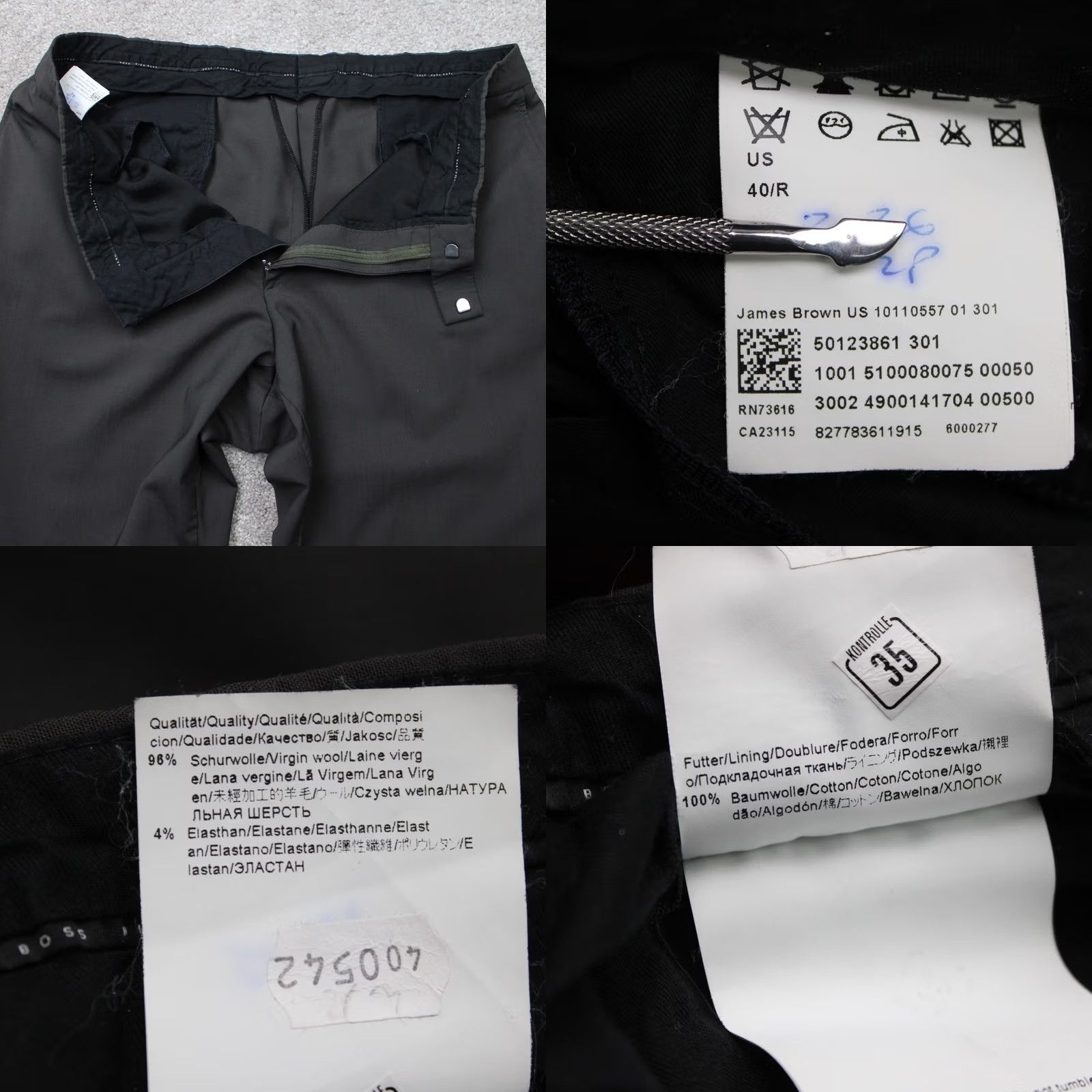 Hugo Boss Hugo Boss Pants Mens 36 Brown James Brown Virgin Wool Cotton Lined Dress Pants Wool Front 36 Regular Mens Brown James Brown Size US 36 / EU 52 - 8 Thumbnail