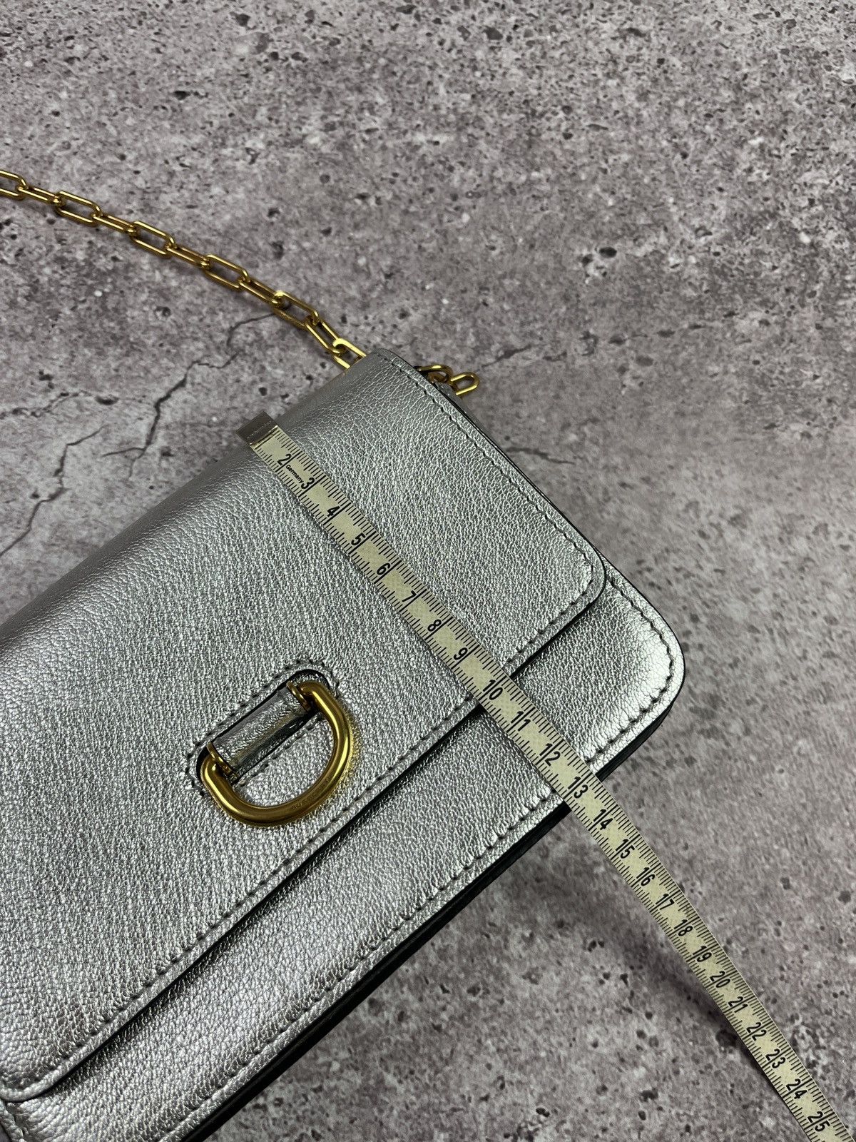 Burberry Metallic Silver D-Ring Leather Chain Small Shoulder Bag Size ONE SIZE - 20 Thumbnail