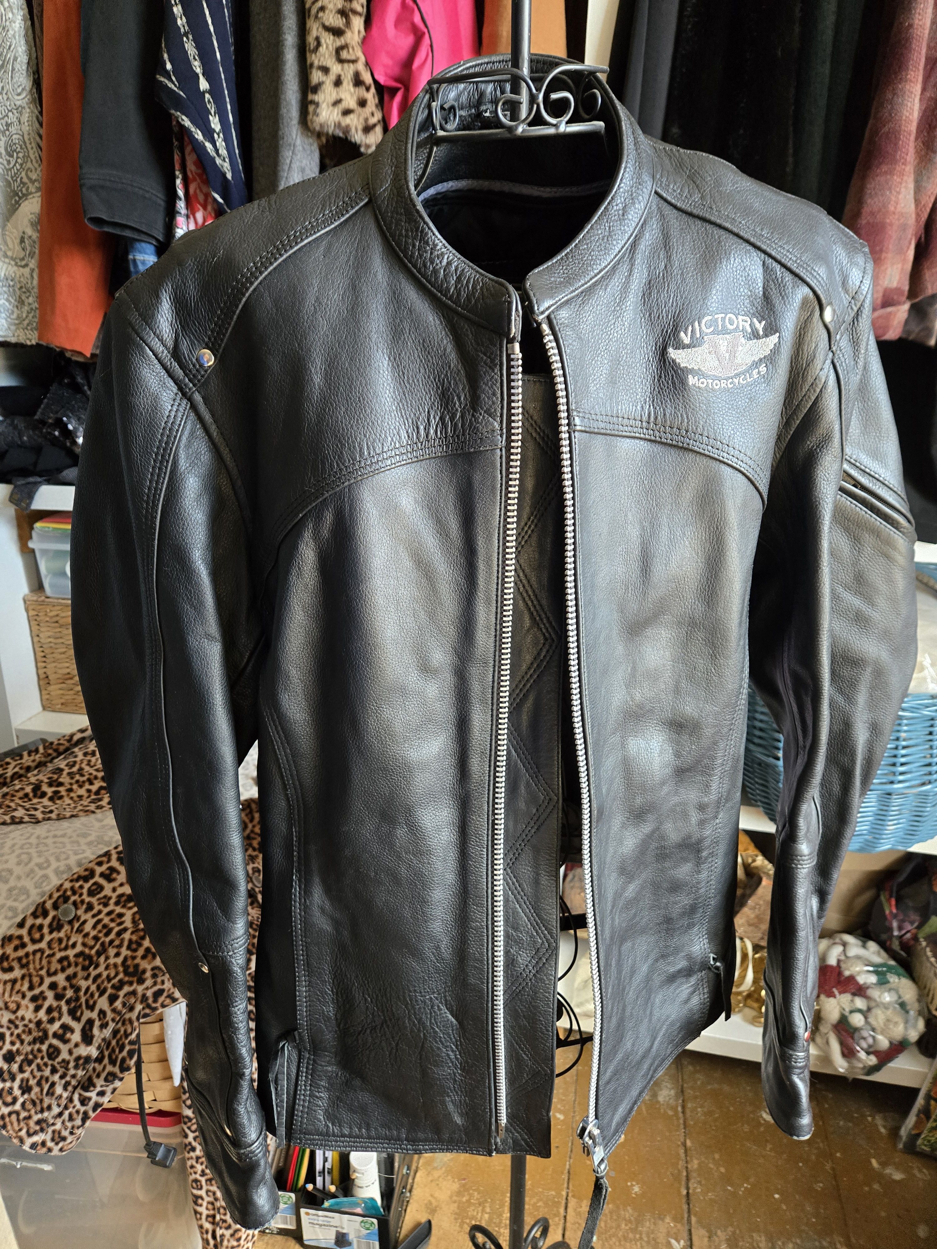Victory Sportswear Leather motorcycle jacket Size L / US 10 / IT 46 - 7 Thumbnail
