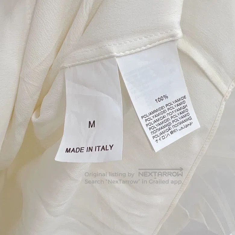 Brunello Cucinelli Brunello Cucinelli White Mesh V-Neck Top. Size US M / EU 48-50 / 2 - 8 Thumbnail