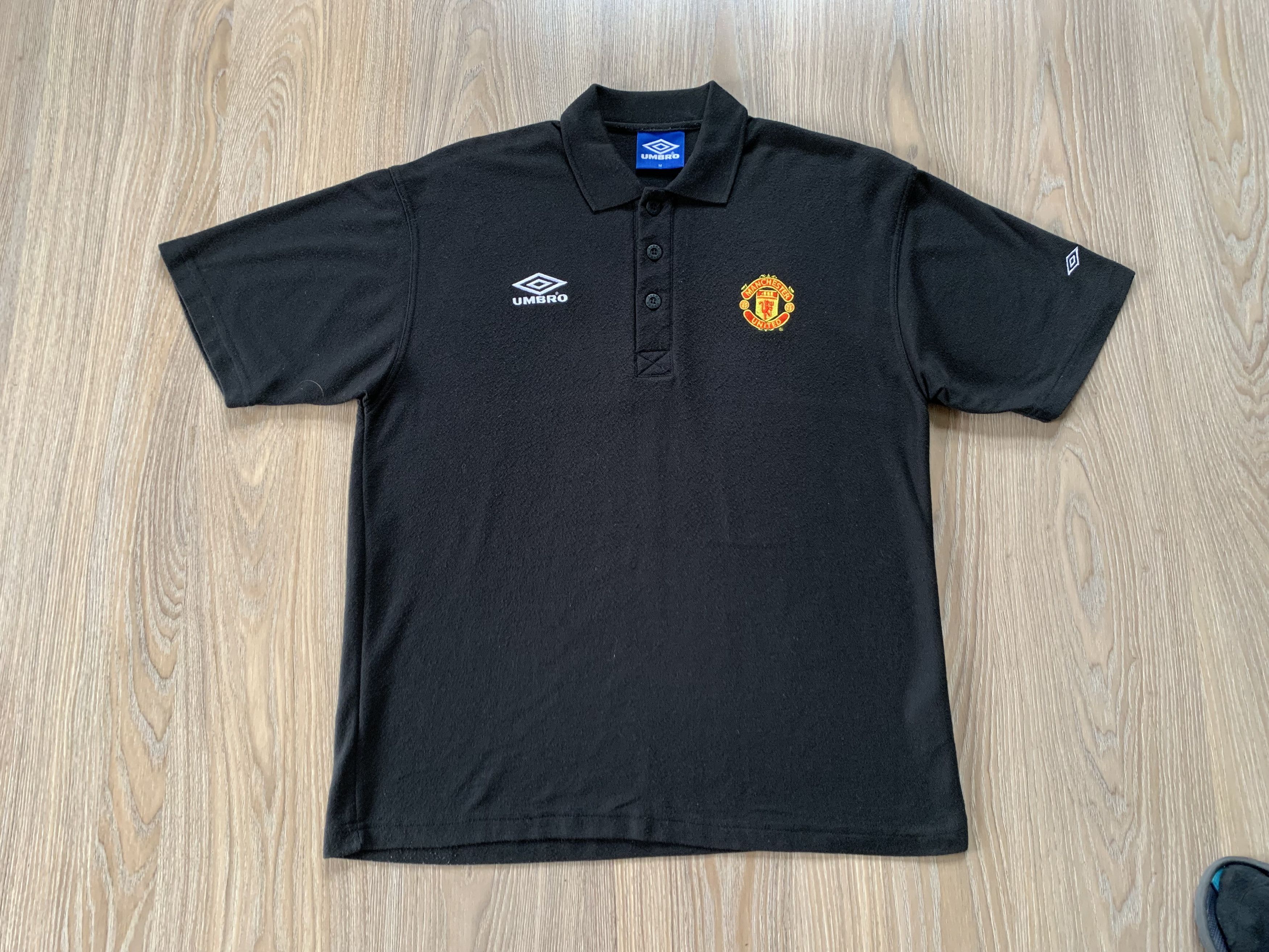 Umbro × Vintage Rare Umbro Manchester United Vintage Cotton Polo Size US M / EU 48-50 / 2 - 3 Thumbnail