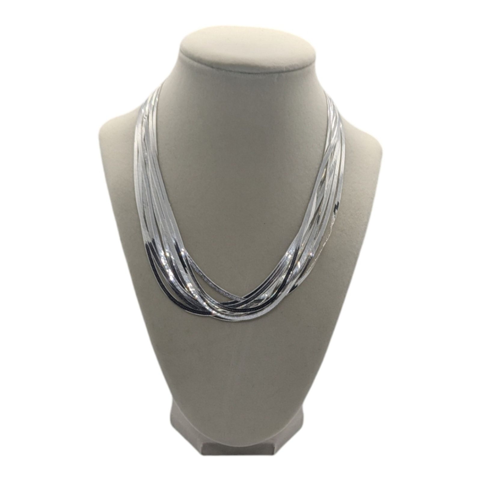 The Unbranded Brand Reseller Bundle 10- 925 Sterling Silver Herringbone Necklace Size ONE SIZE - 6 Thumbnail
