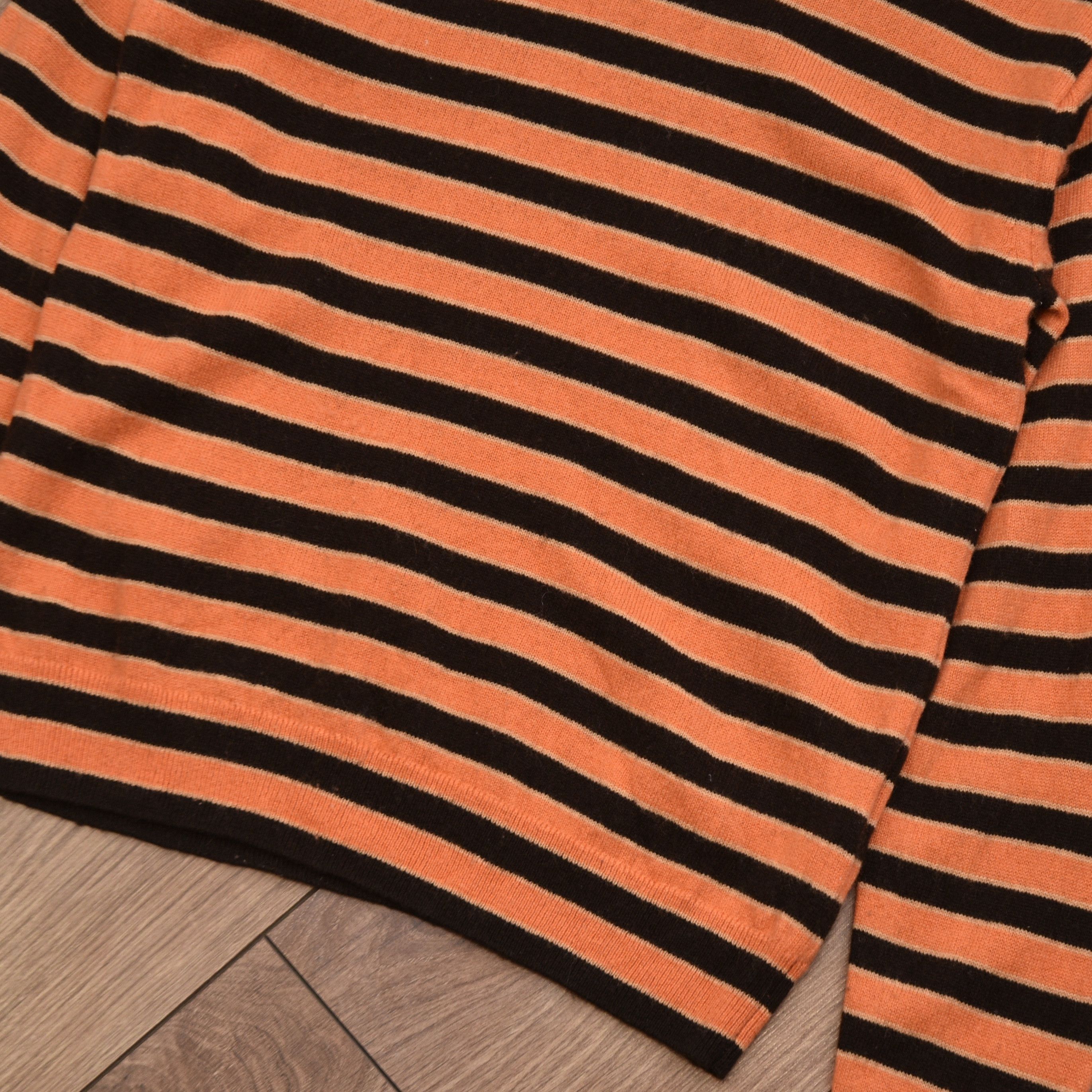 Marni × Uniqlo MARNI x UNIQLO Orange Striped 100% Cashmere Turtleneck Size XS / US 0-2 / IT 36-38 - 6 Thumbnail