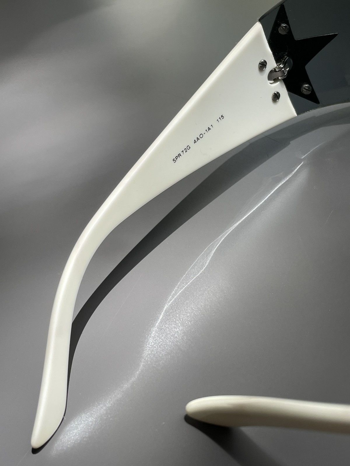 Prada PRADA Sunglassess Star 2004 Star White Ski Shield Mask Fire Size ONE SIZE - 7 Thumbnail
