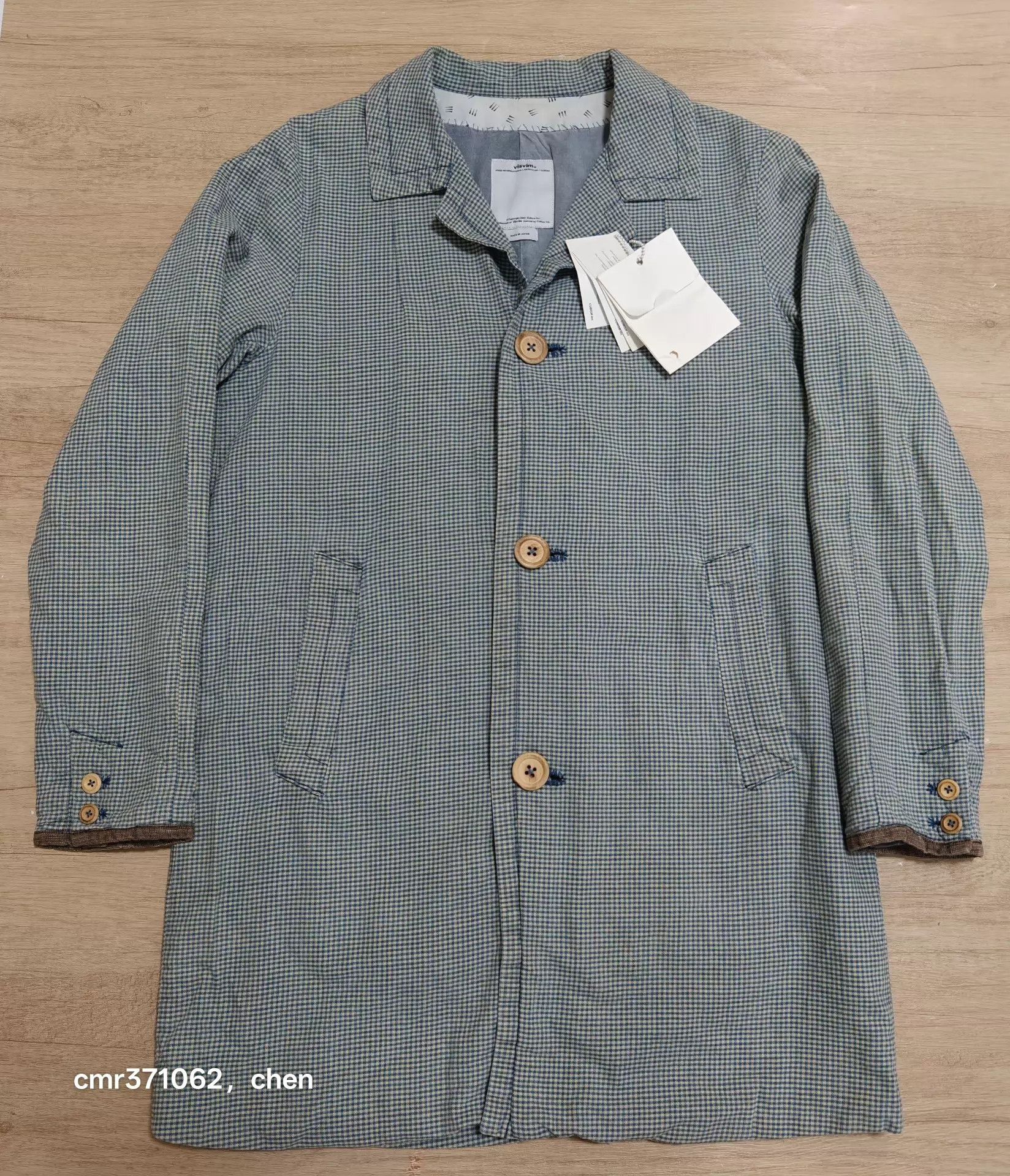 Visvim visvim 14ss mies coat indigo check beige1 9/10 Size US S / EU 44-46 / 1 - 1 Thumbnail