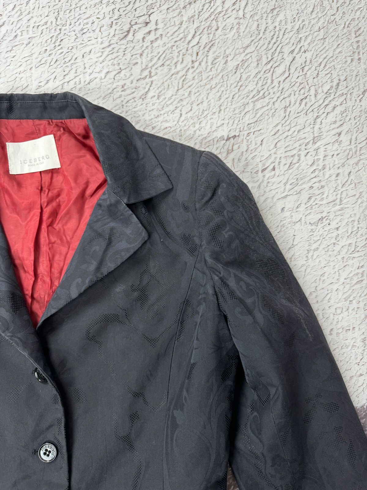 Iceberg Iceberg vintage paisley navy blue silk cotton blazer jacket Size M / US 6-8 / IT 42-44 - 10 Thumbnail
