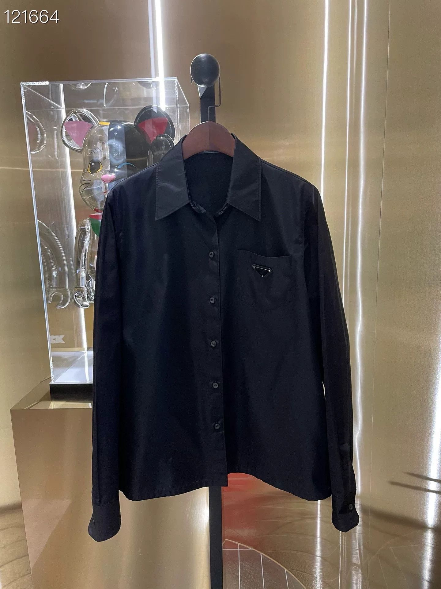 Prada Prada Minimalist Long-Sleeve Triangle Logo Shirt Size US XS / EU 42 / 0 - 1 Thumbnail