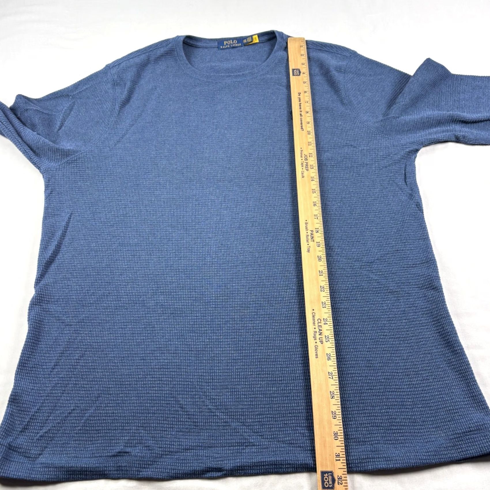 Polo Ralph Lauren Polo Ralph Lauren Sweatshirt Men 2XL Blue Waffle Knit Thermal Crew Neck Pullover Size US XXL / EU 58 / 5 - 5 Thumbnail