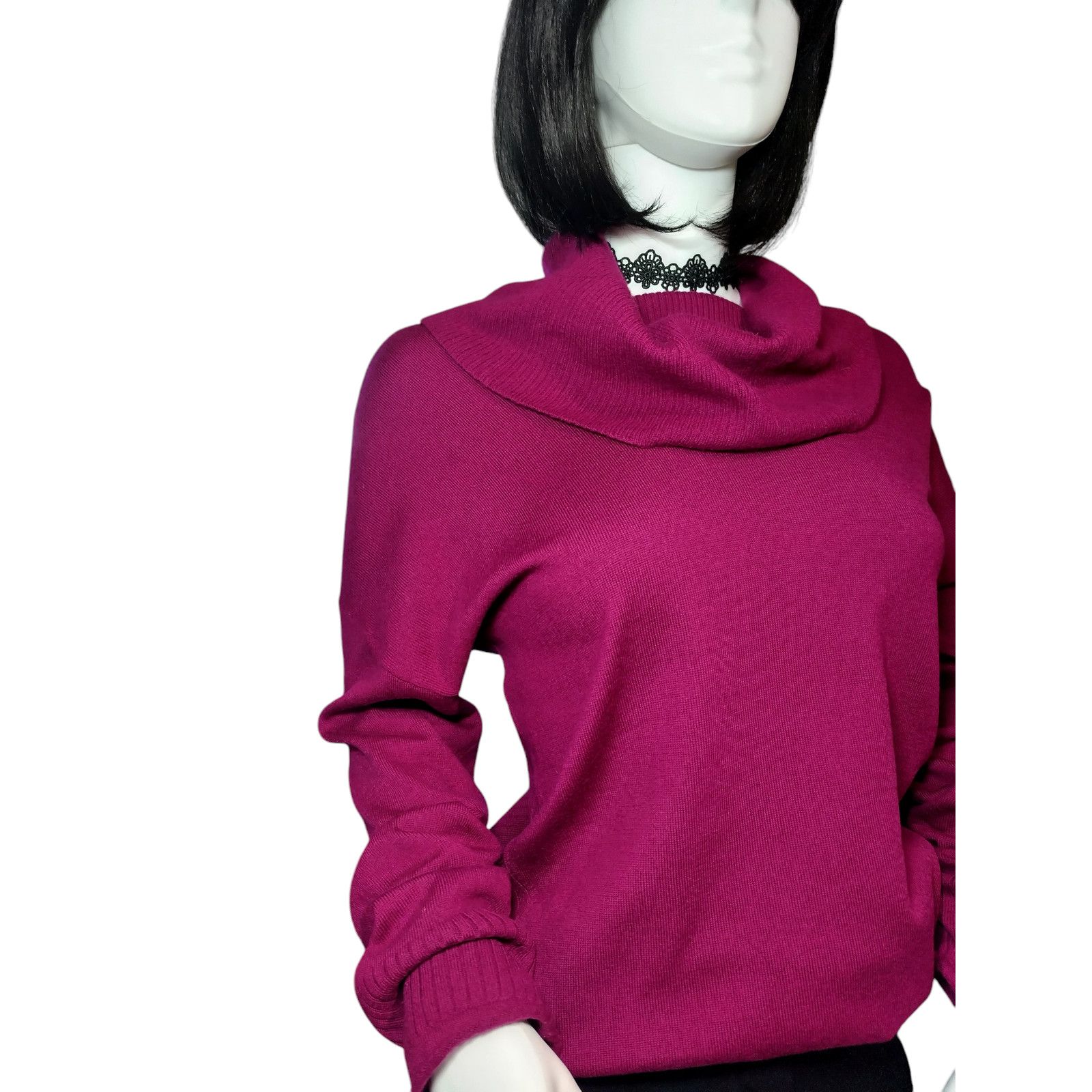 Cynthia Rowley Cynthia Rowley Extra Fine Merino Wool Sweater Magenta Sz XL Size XL / US 12-14 / IT 48-50 - 4 Thumbnail