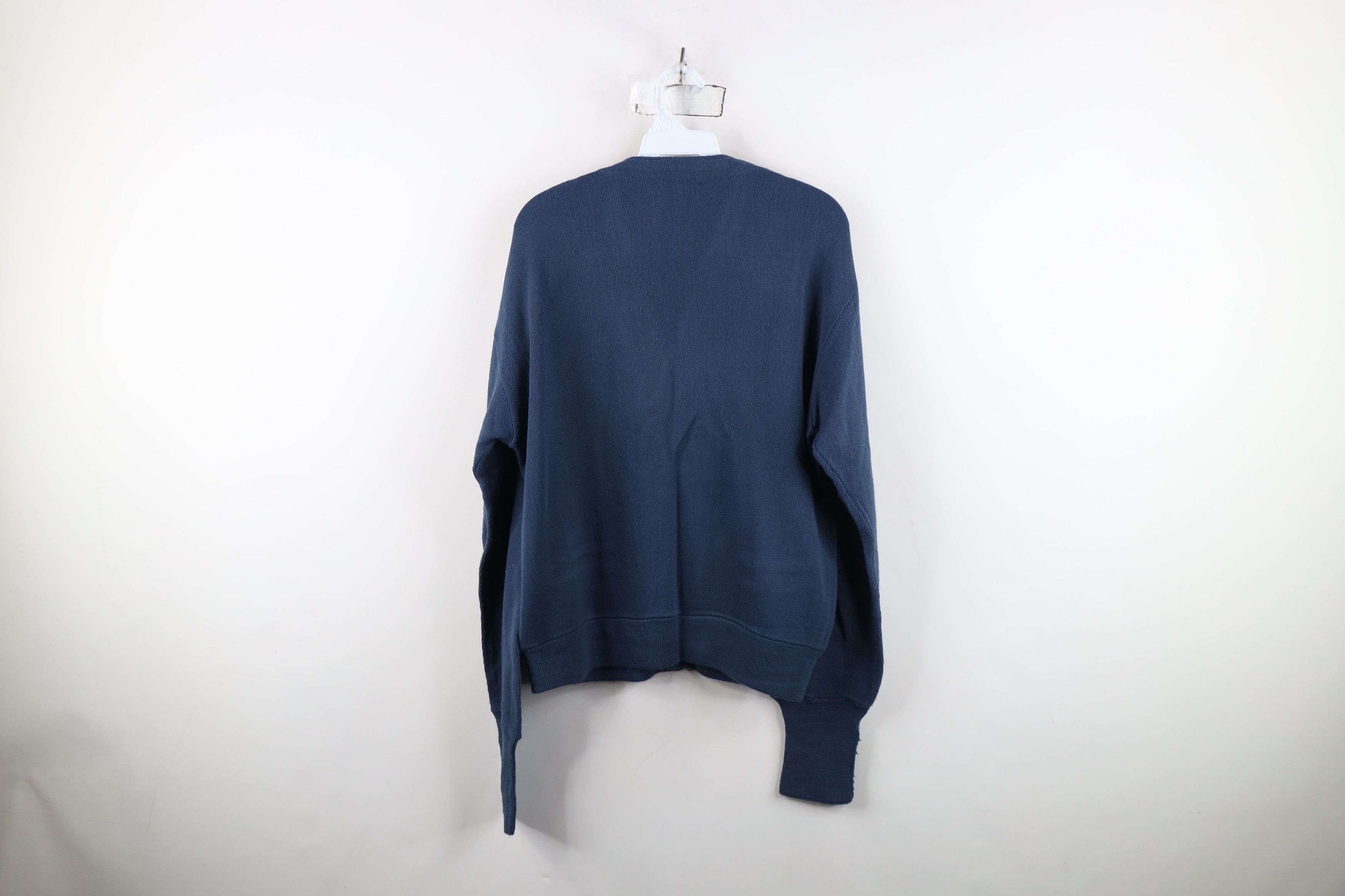 Vintage Vintage 70s Streetwear Blank Knit Cardigan Sweater Blue USA Size US M / EU 48-50 / 2 - 11 Thumbnail