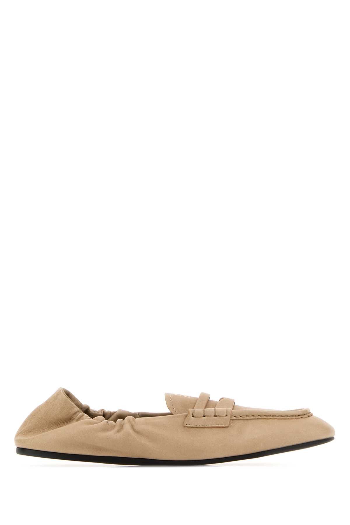 Miu Miu Sand Nappa Leather Ruches Loafers Size US 11 / IT 41 - 1 Thumbnail