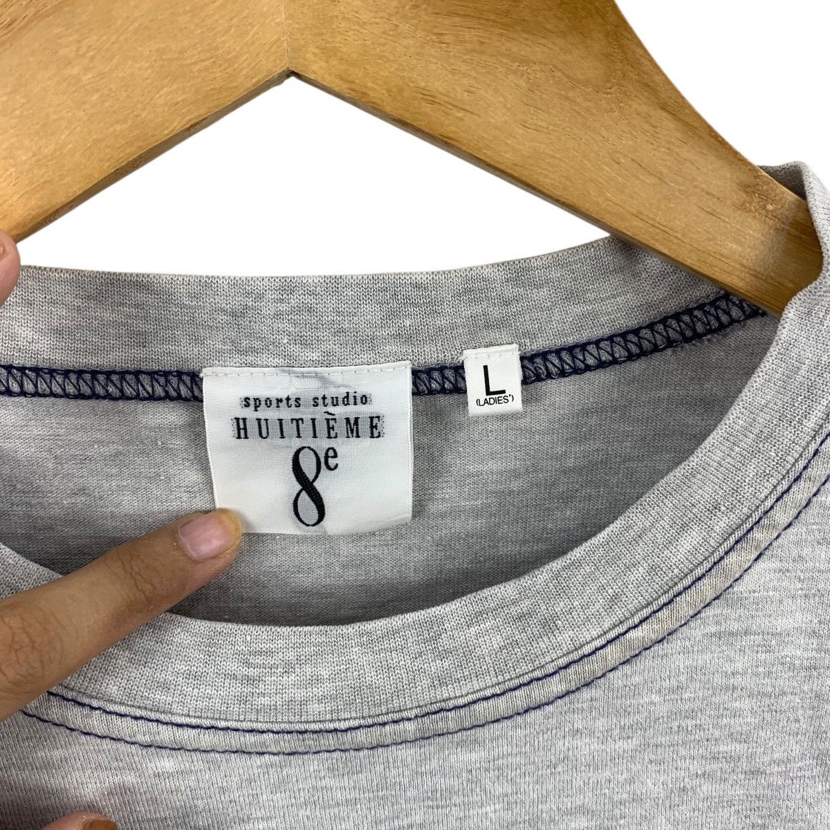 Vintage Vintage HUITIEME SPORTS STUDIO Collection Paris Tee Shirt Size L / US 10 / IT 46 - 7 Thumbnail
