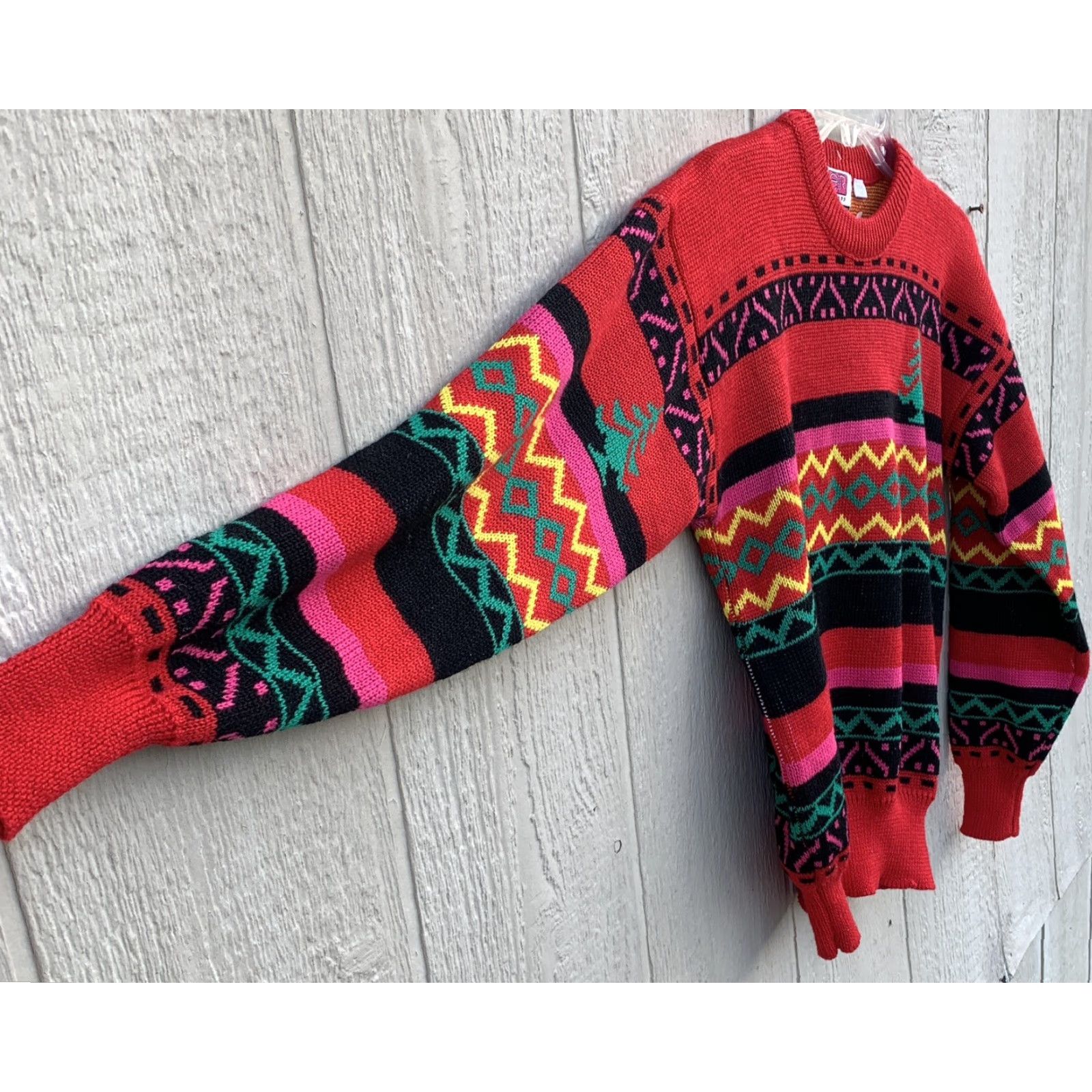 Vintage Vintage eir Sports Sun Valley Idaho Sweater 80s Ski Snow Juniors Size 14 Size XL / US 12-14 / IT 48-50 - 3 Thumbnail