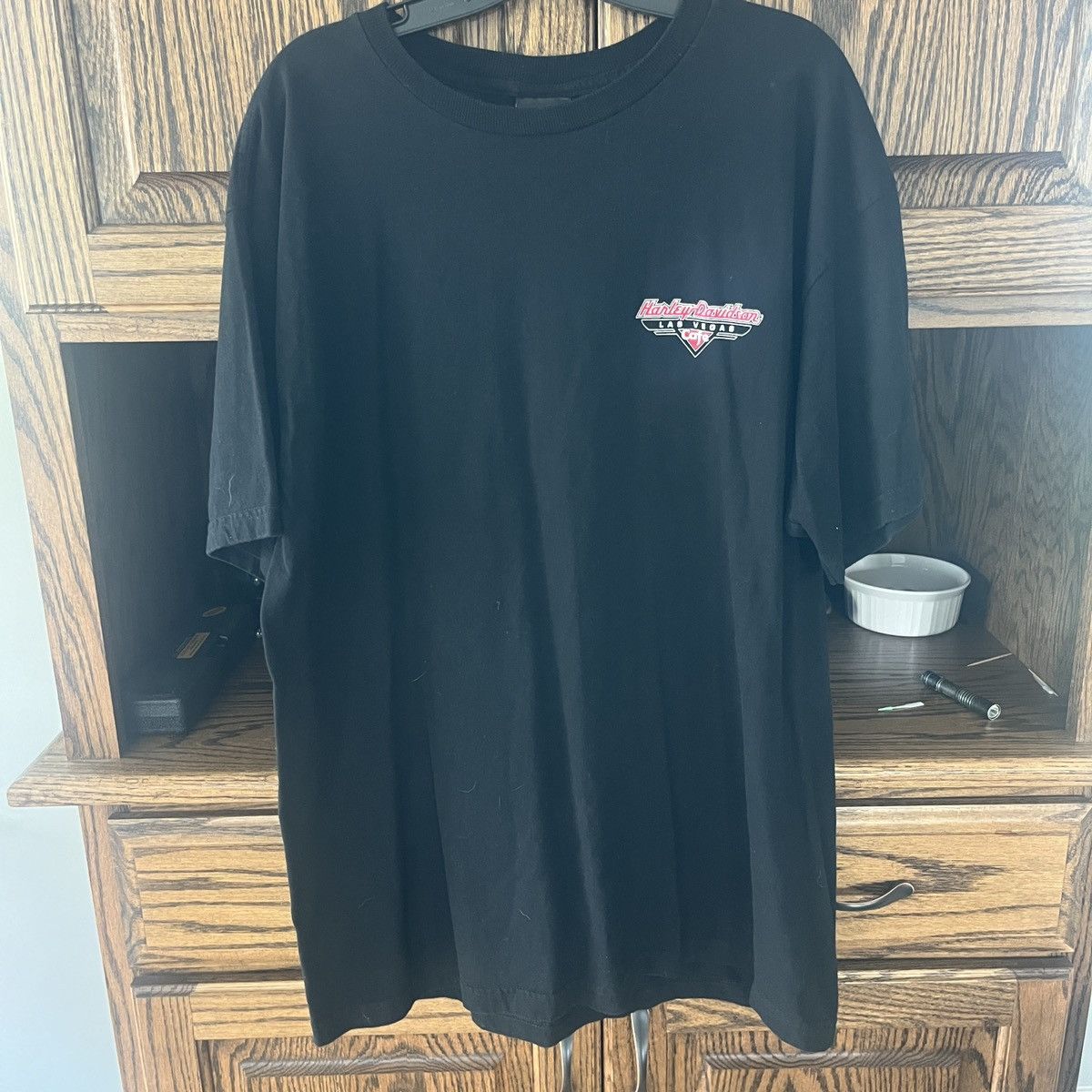 Harley Davidson Vintage Las Vegas Cafe Lightning Bolt Eagle T Shirt Size US XL / EU 56 / 4 - 3 Thumbnail