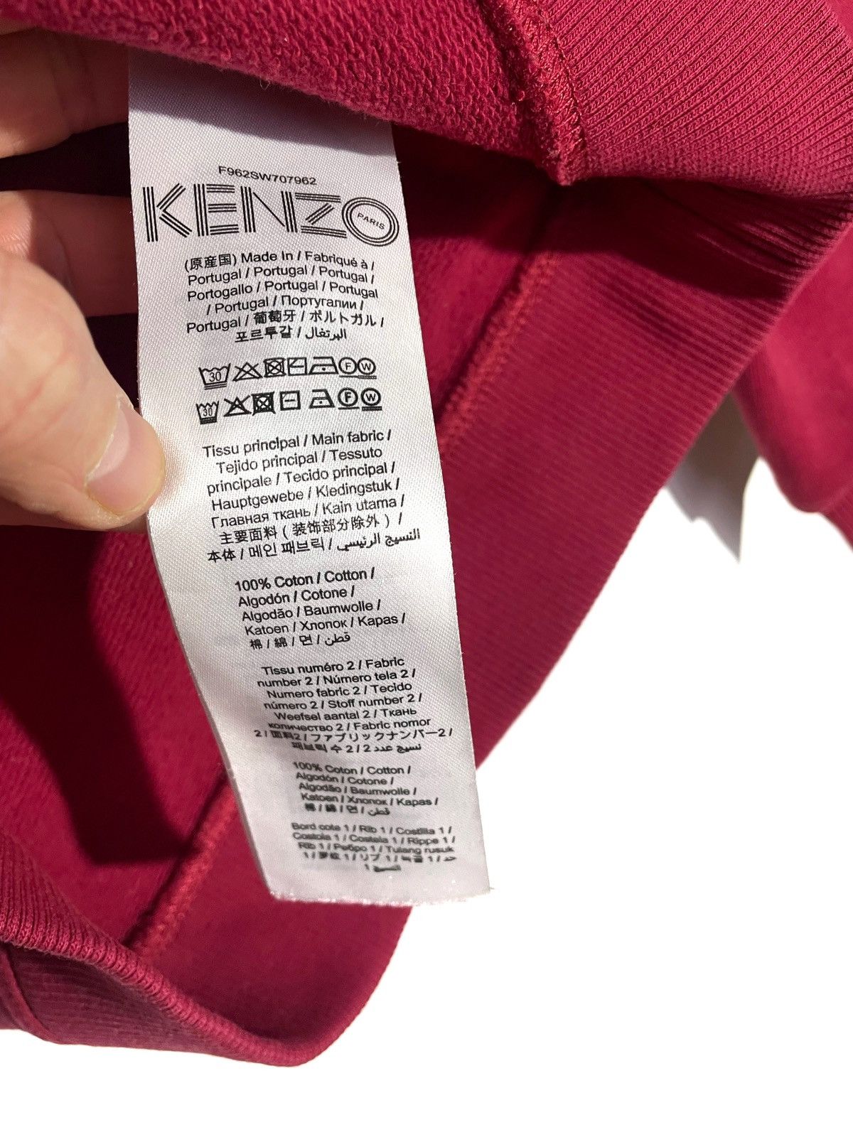 Kenzo Kenzo Paris Women Red Sweatshirt Big Logo Flower Print S Size S / US 4 / IT 40 - 7 Thumbnail