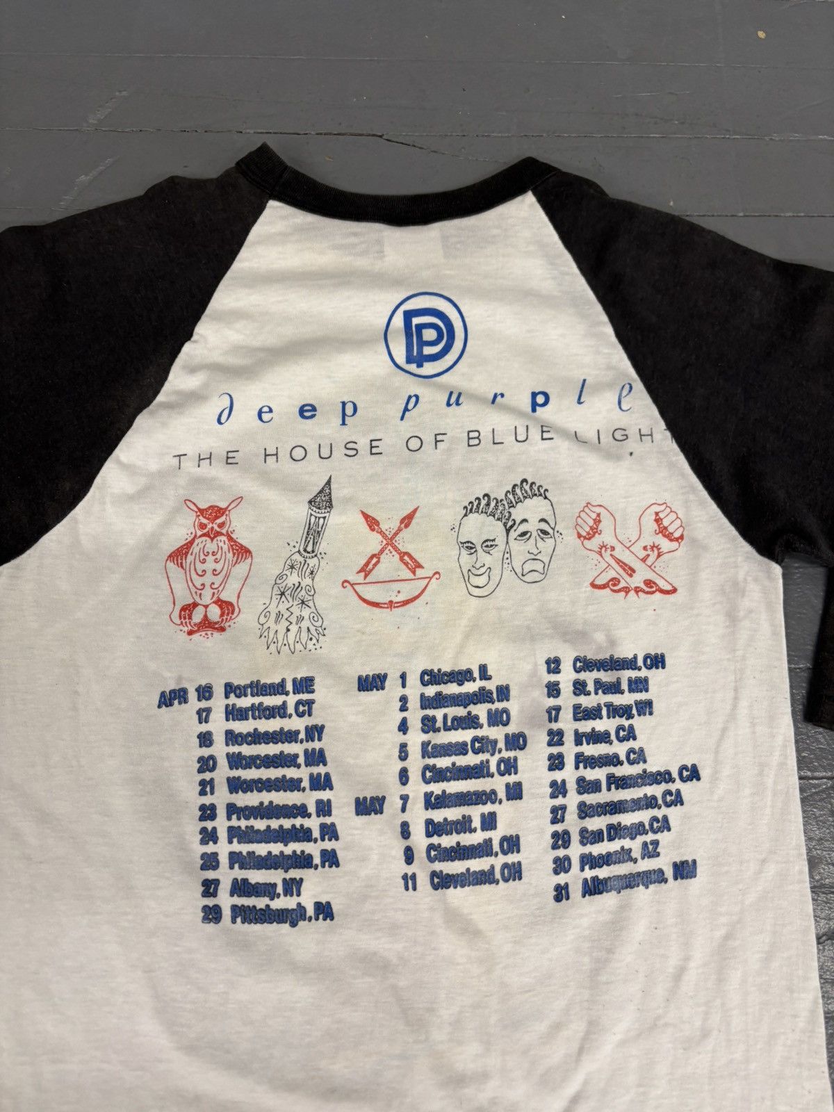 Band Tees × Vintage Vintage 1987 Deep purple the house of blue lights tee Size US L / EU 52-54 / 3 - 6 Thumbnail