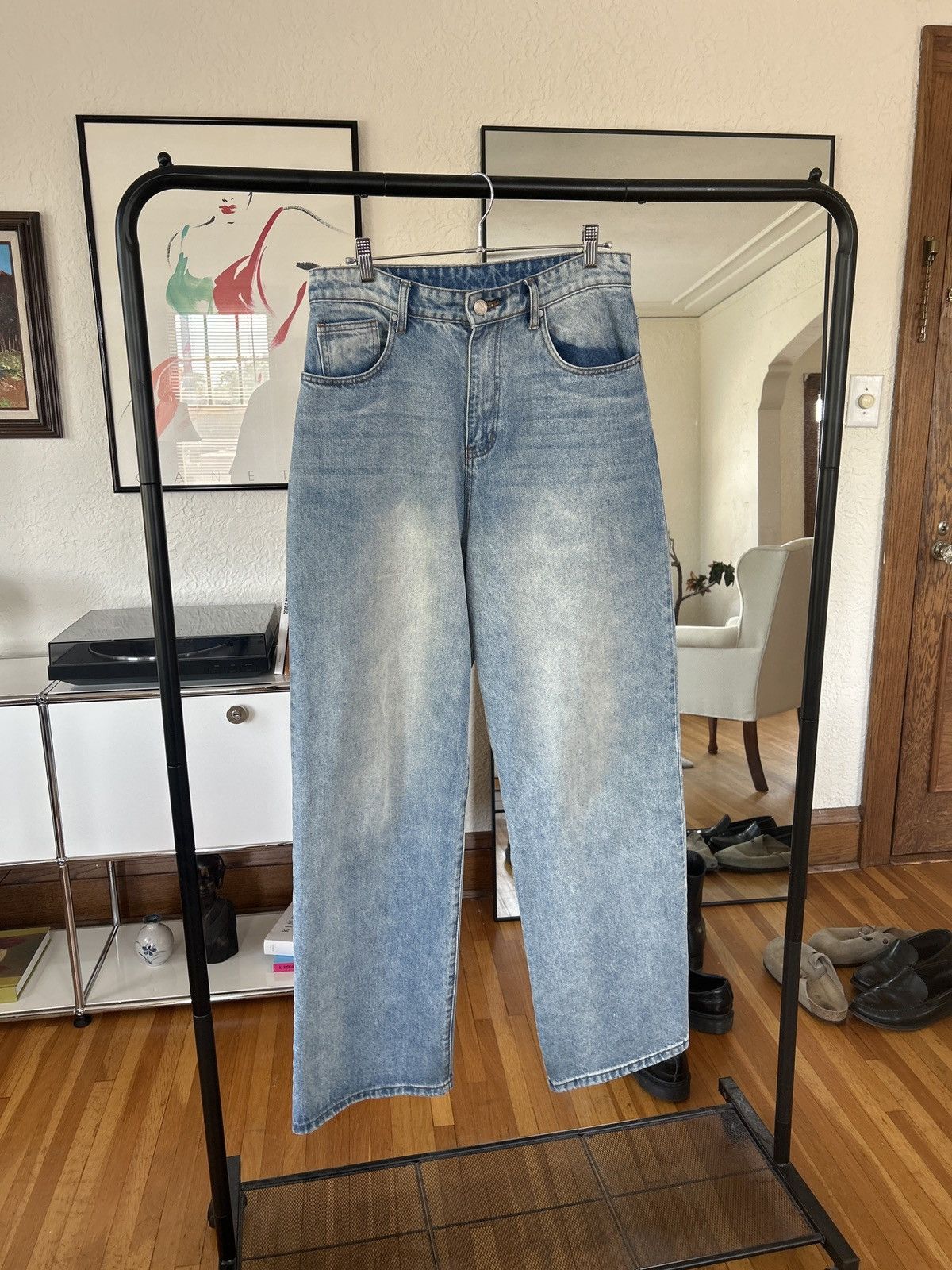 BASKETCASE LAX BAGGY DENIM BLUE BLACK LAX Straight Cut Jean in 