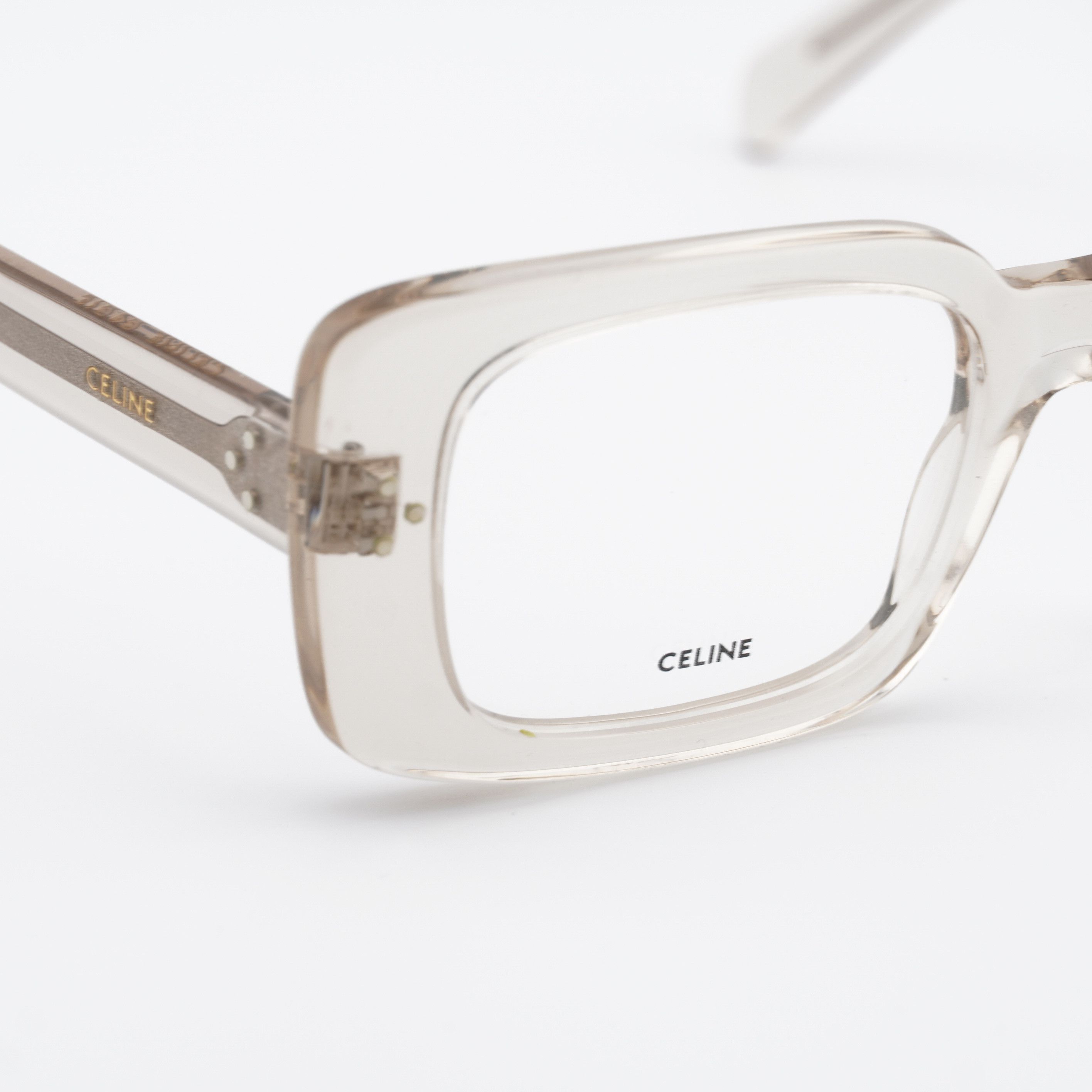 Celine Celine CL50163I 045 Eyeglasses Transparent Beige 51mm Square Size ONE SIZE - 6 Thumbnail