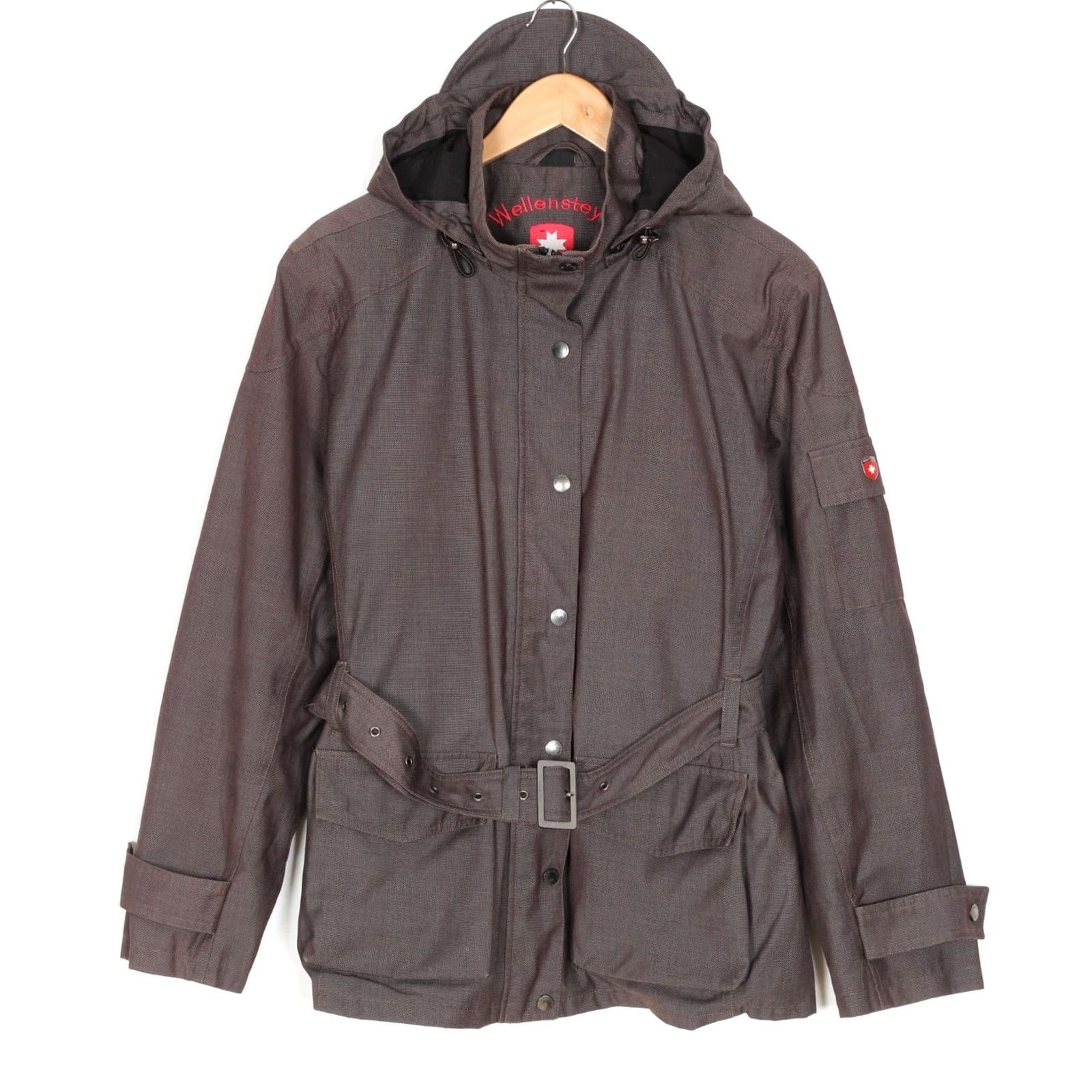 Vintage WELLENSTEYN BARBADOS Jacket Coat Women L Hooded Belted MJ4514 Size L / US 10 / IT 46 - 2 Thumbnail