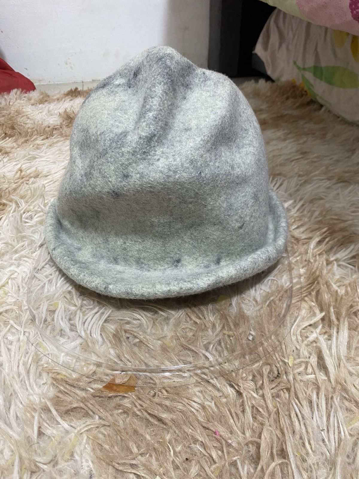 Japanese Brand KAMILAVKA Crumpled Wool Hat – Handmade in Japan – Size ONE SIZE - 1 Thumbnail