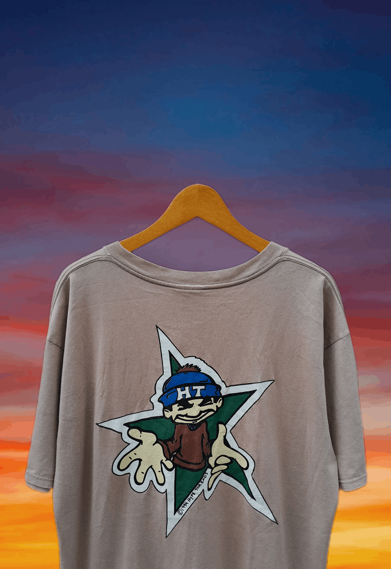 Vintage Vintage 90s HYPE THREADS Clothing skateboard t-shirt Size US L / EU 52-54 / 3 - 4 Thumbnail