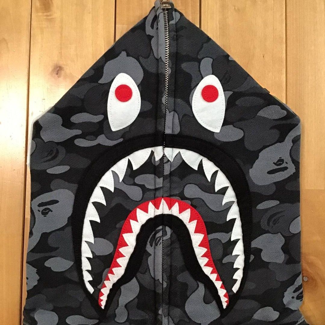 Bape × Nigo 2008 🔥Aoyama store camo🔥 BAPE Shark full zip hoodie APE NIGO Size US L / EU 52-54 / 3 - 3 Thumbnail