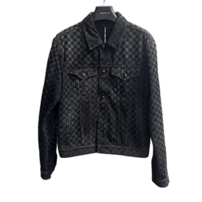 Louis Vuitton Louis Vuitton Black Checkered Denim Jacket Size US L / EU 52-54 / 3 - 1 Thumbnail