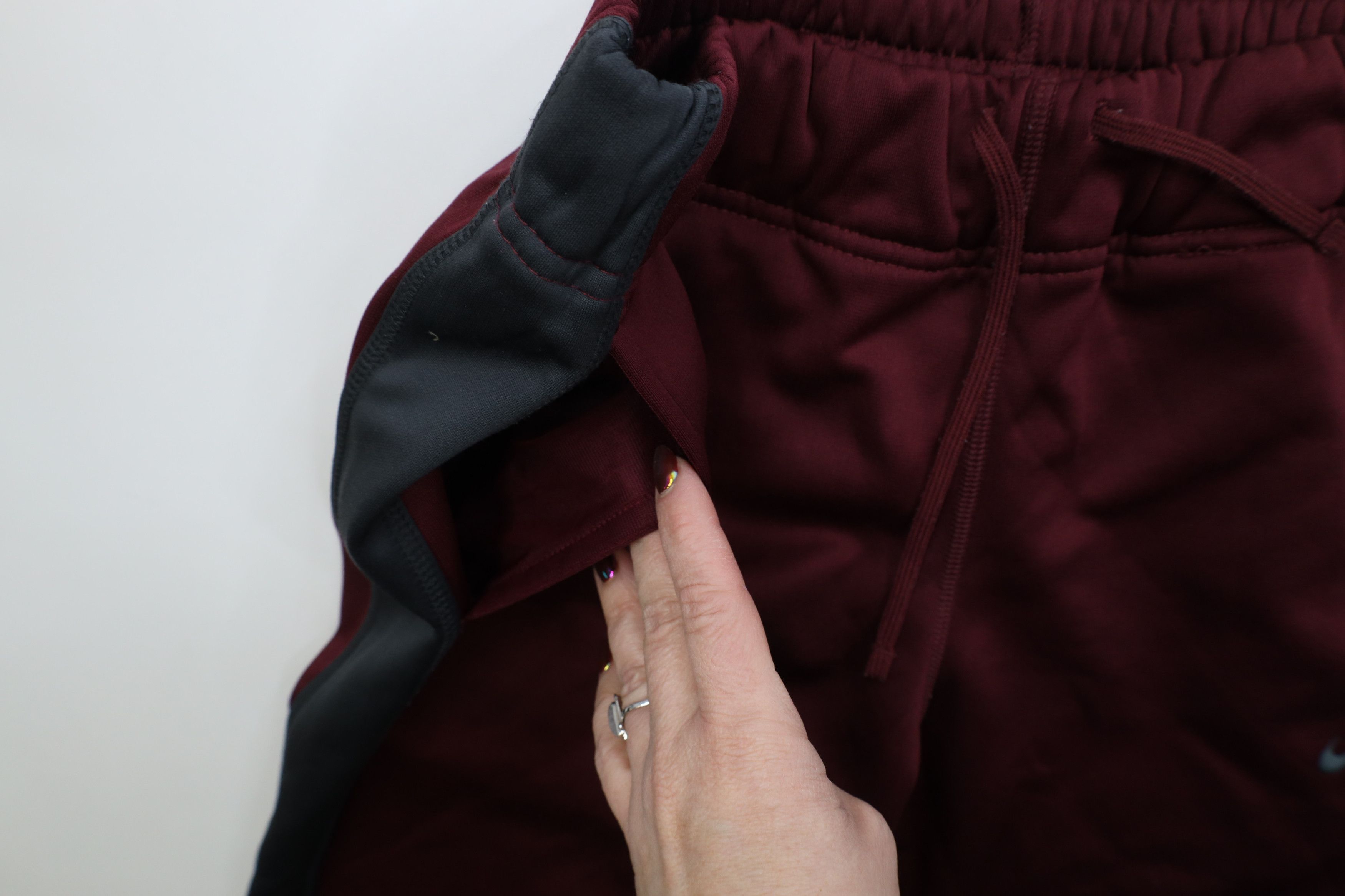 Nike Vintage Y2K Nike Therma Fit Block Wide Leg Sweatpants Maroon Size US 34 / EU 50 - 10 Thumbnail