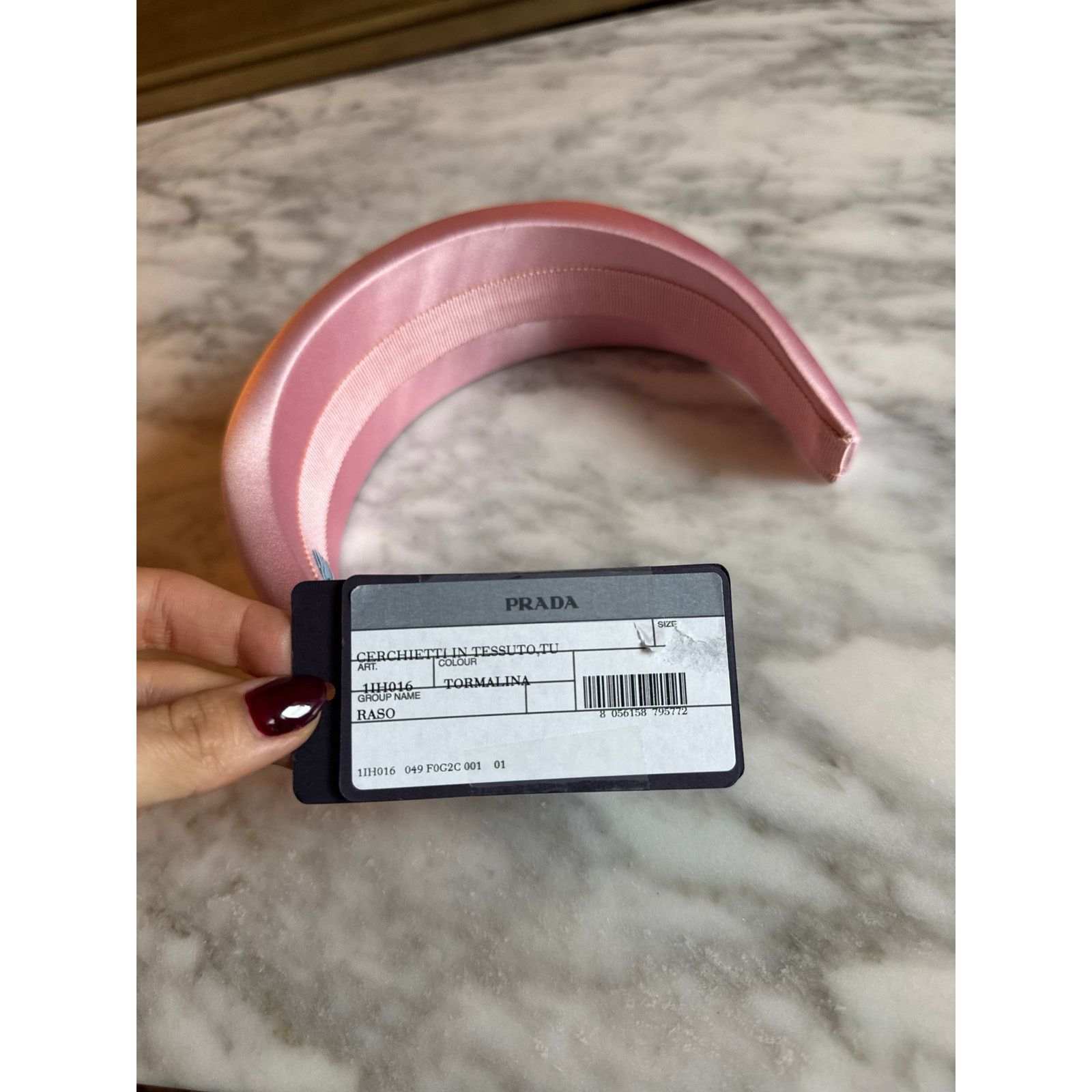 Prada Prada Pink Silk Headband NWT Size ONE SIZE - 2 Thumbnail