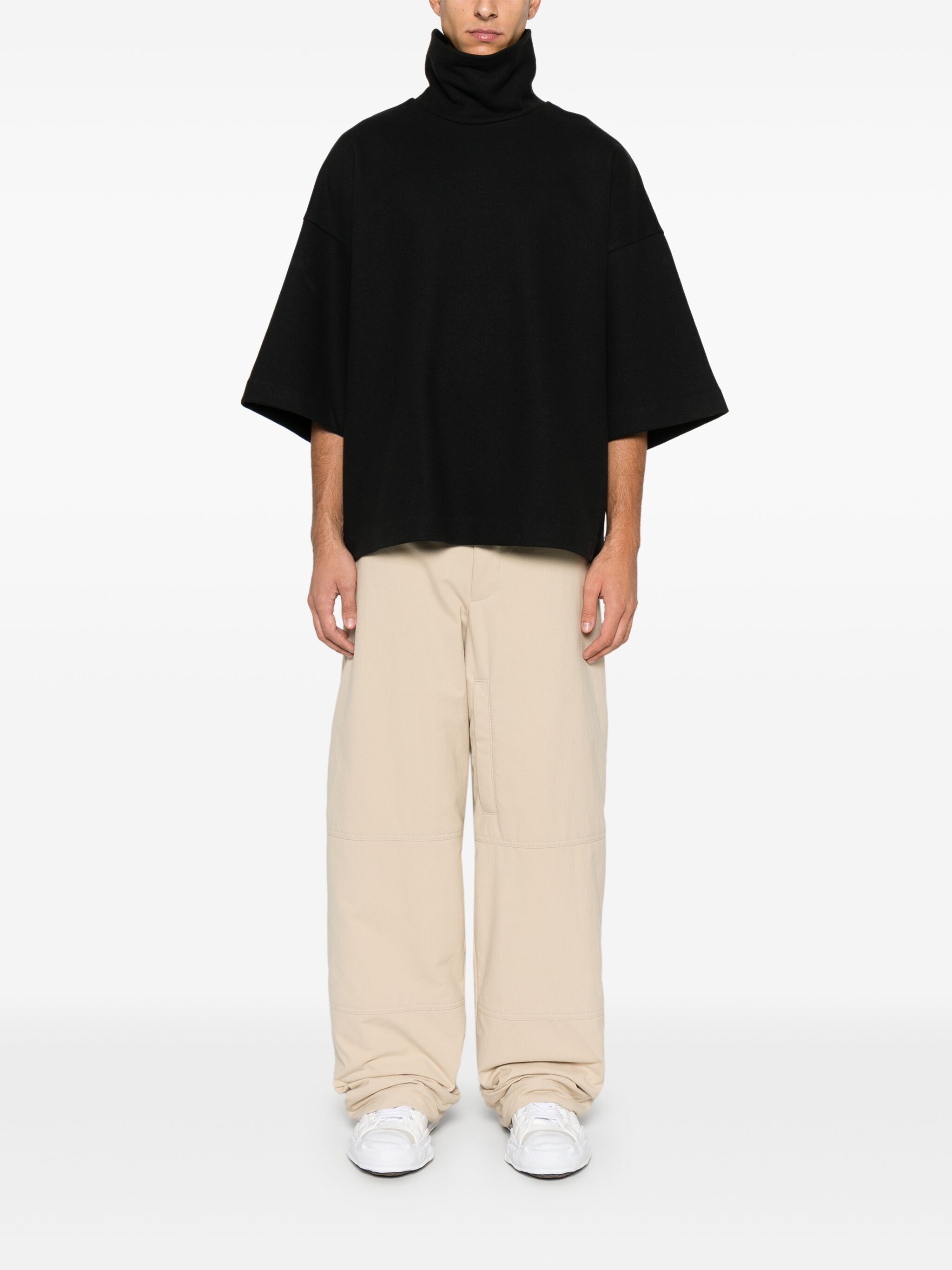 Fear of God o1s22i1n1024 Oversized High-Neck T Shirt in Black Size US L / EU 52-54 / 3 - 2 Thumbnail