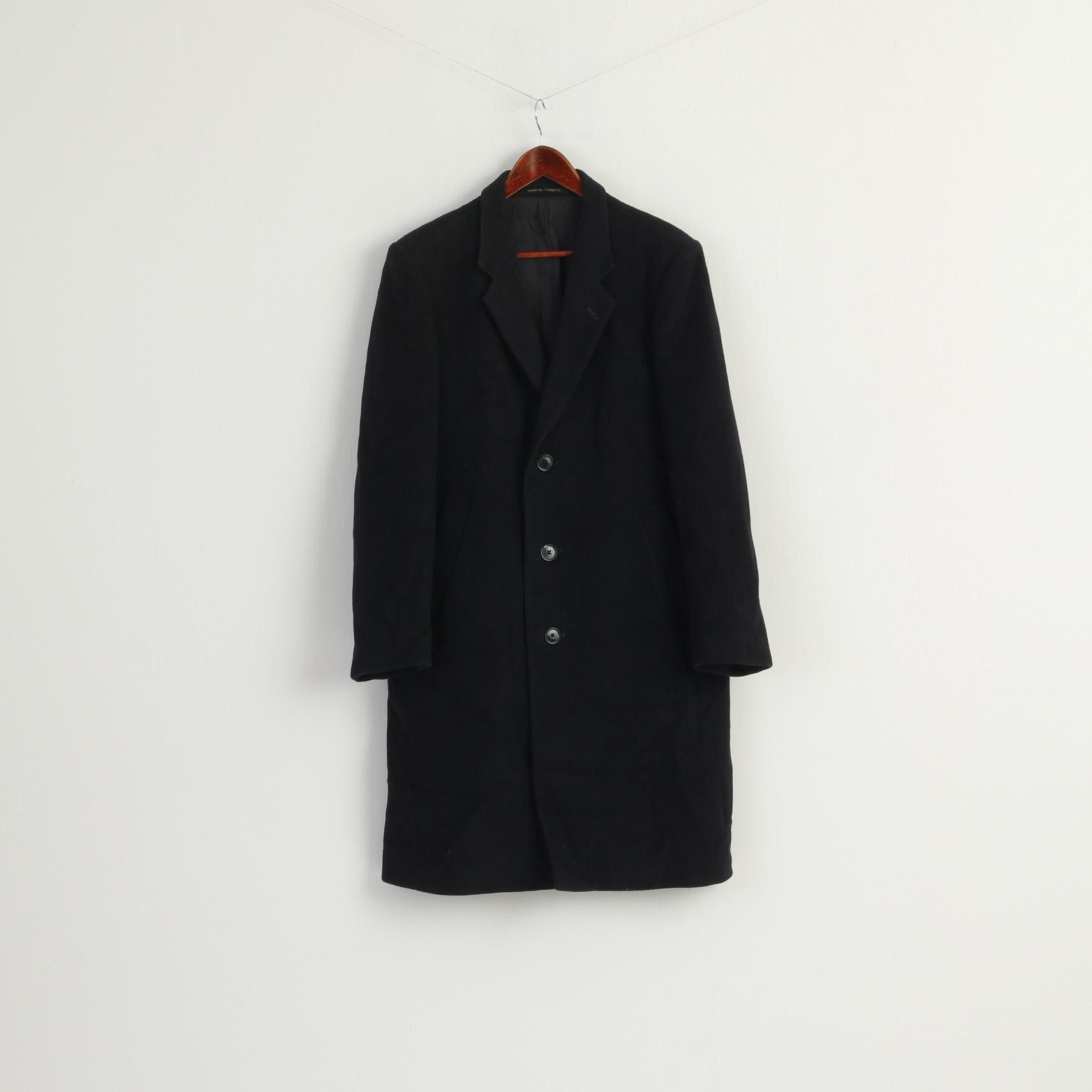 Burton Burton Men M Coat Black Wool Cashmere Blend 2828 Size US M / EU 48-50 / 2 - 2 Thumbnail