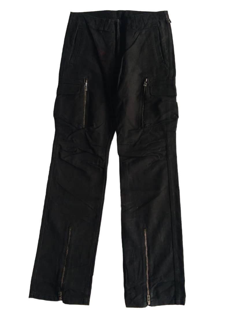 image of Wjk Japan Zip Hem Multi Pocket Cargo Pants in Black, Men's (Size 32)