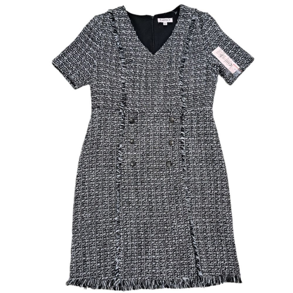 Other Nanette Lepore Boucle Double Breasted Sheath Mini Dress Blac Size M / US 6-8 / IT 42-44 - 1 Thumbnail