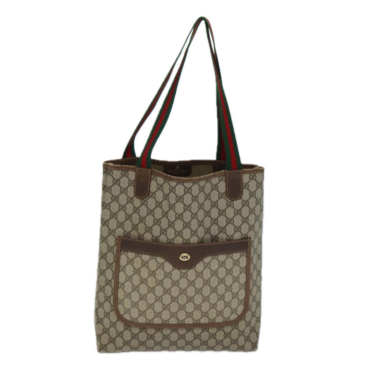 Gucci Gg Supreme Beige Canvas Tote Bag (Pre-Owned) Size ONE SIZE - 1 Thumbnail