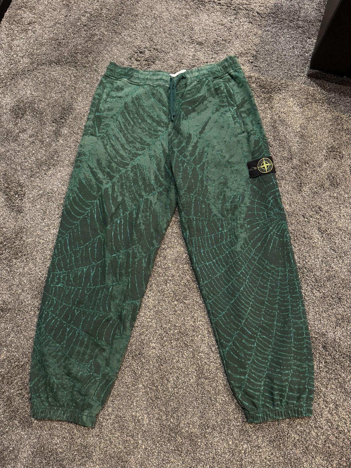 Stone Island × Supreme Stone Island x Supreme Spiderweb Sweatpants Size US 32 / EU 48 - 1 Thumbnail
